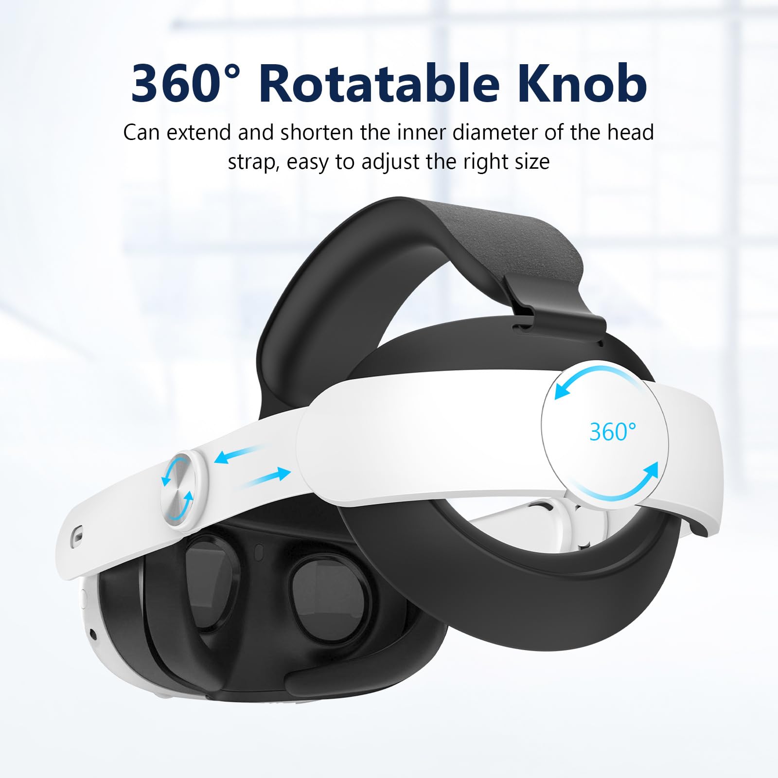 Szaerfa VR Head Strap Accessory for Meta Quest 3 - Adjustable, Comfortable Headband for Pressure Relief & Weight Reduction - Replacement for Elite Strap - Perfect for Long Gaming Sessions & VR Experiences
