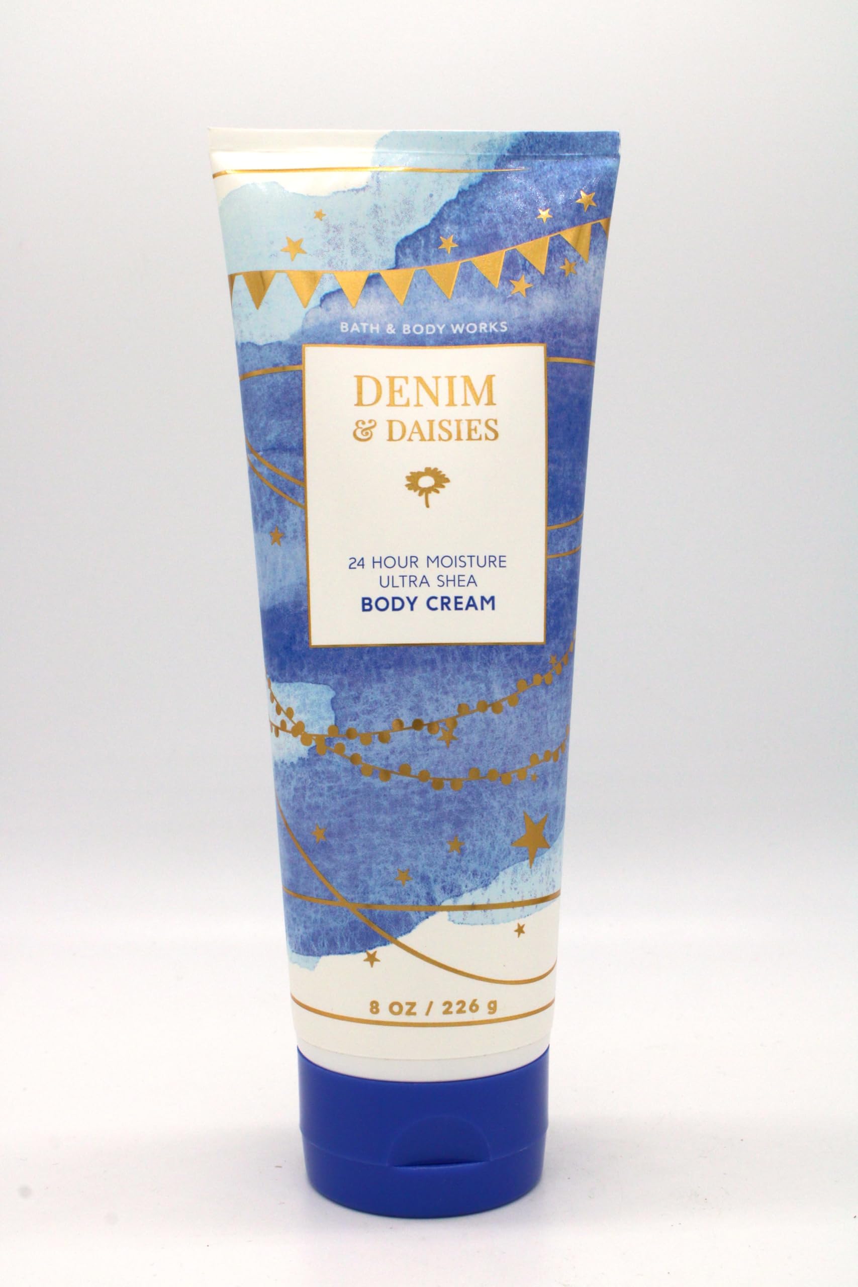 Denim & Daisies 24-Hour Ultra Shea Body Cream - 8 oz Moisturizing Lotion for Dry Skin | Bath & Body Care for Women | Perfect for Daily Hydration & Nighttime Nourishment