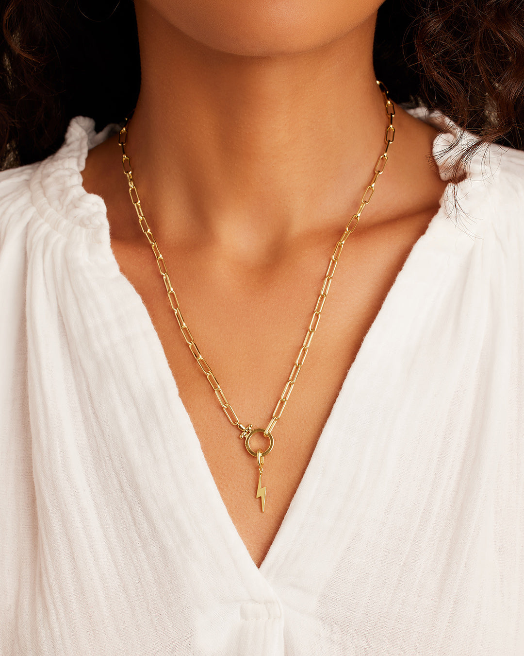 Lightning Parker Charm Necklace - Elegant Jewelry for Women, Perfect for Parties, Weddings & Everyday Wear