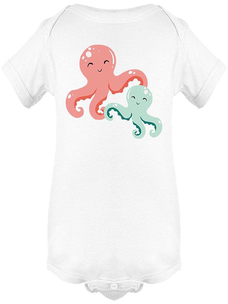 Smartprints Mom and Baby Octopus Matching Bodysuit - Cute Mother & Child Outfit for Newborns, Infants - Perfect for Family Photos, Baby Showers, and Special Occasions