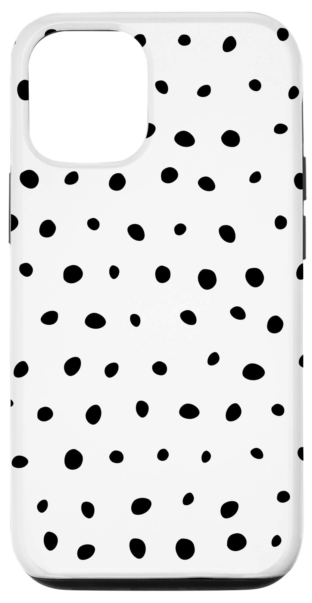 iPhone 12/12 Pro Case - Black Polkadot Design Protective Phone Cover | Perfect Gift for Birthday, Christmas & Daily Use