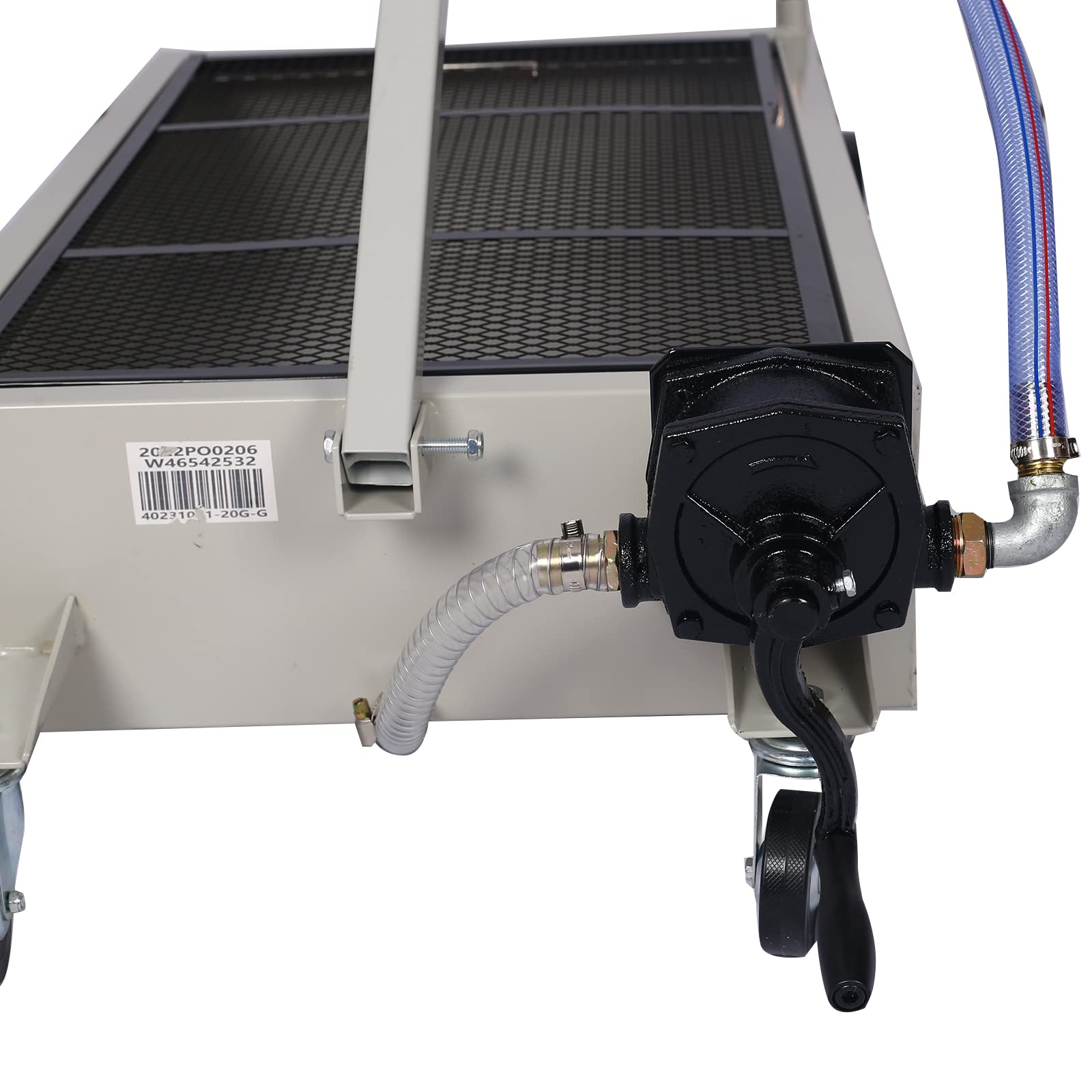 Henf 20 Gallon Oil Drain Pan with Hand Pump - Low Profile Portable Oil Drainer for Trucks, Includes T-Handle, Wheels & 7 ft Hose - Perfect for DIY Auto Maintenance, Garage Oil Changes & Fleet Servicing