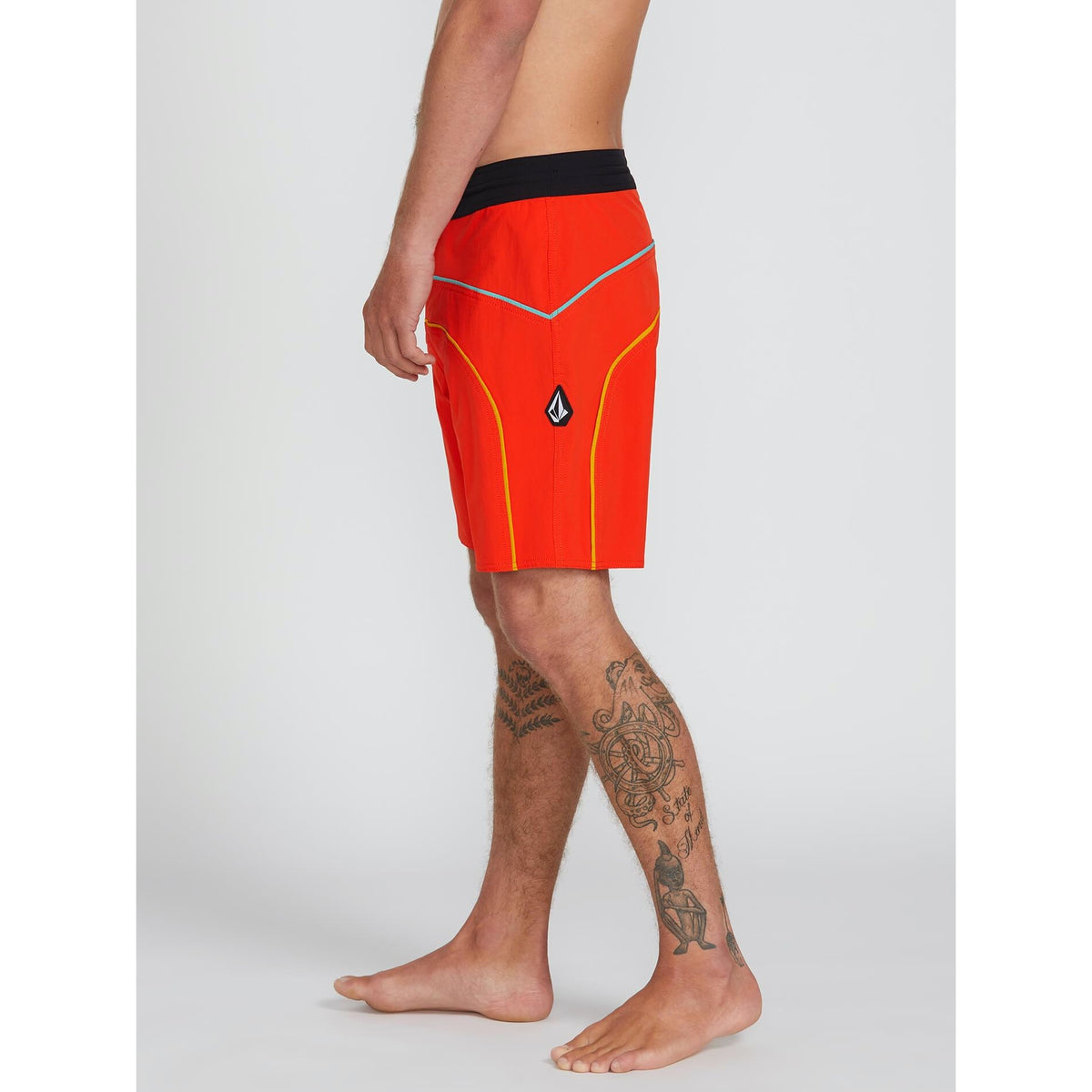 Volcom Rainbow Bridge Stoneys Boardshorts - Men's Swim Trunks in Pepper Red for Beach, Pool & Surfing