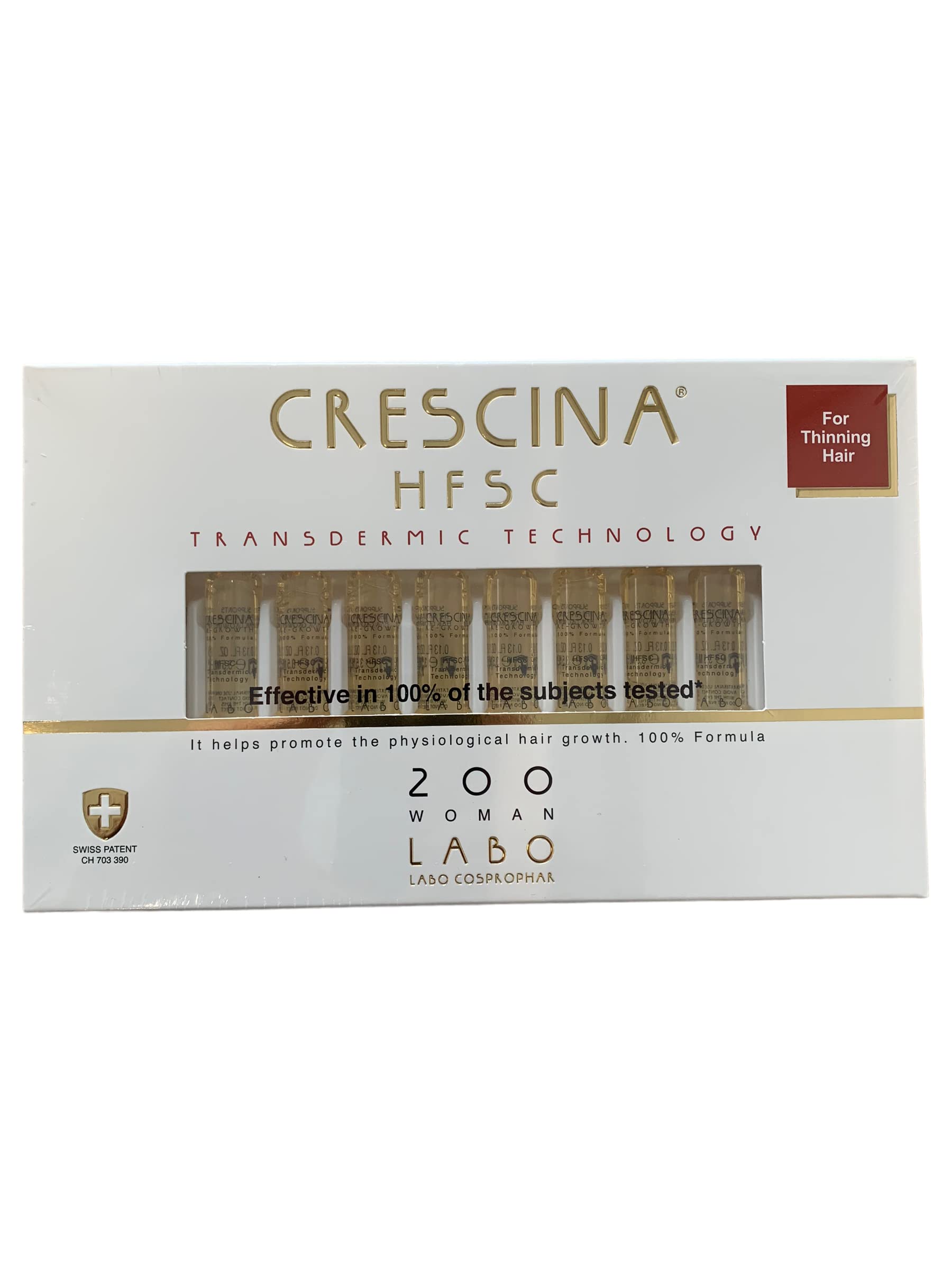 Crescina HFSC Hair Growth Treatment for Women - 20 Vials (200ml) Advanced Hair Loss Solution for Thinning Hair & Scalp Care | Stimulates Regrowth for Thicker, Fuller Hair | Perfect for Daily Use at Home or Salon Treatments