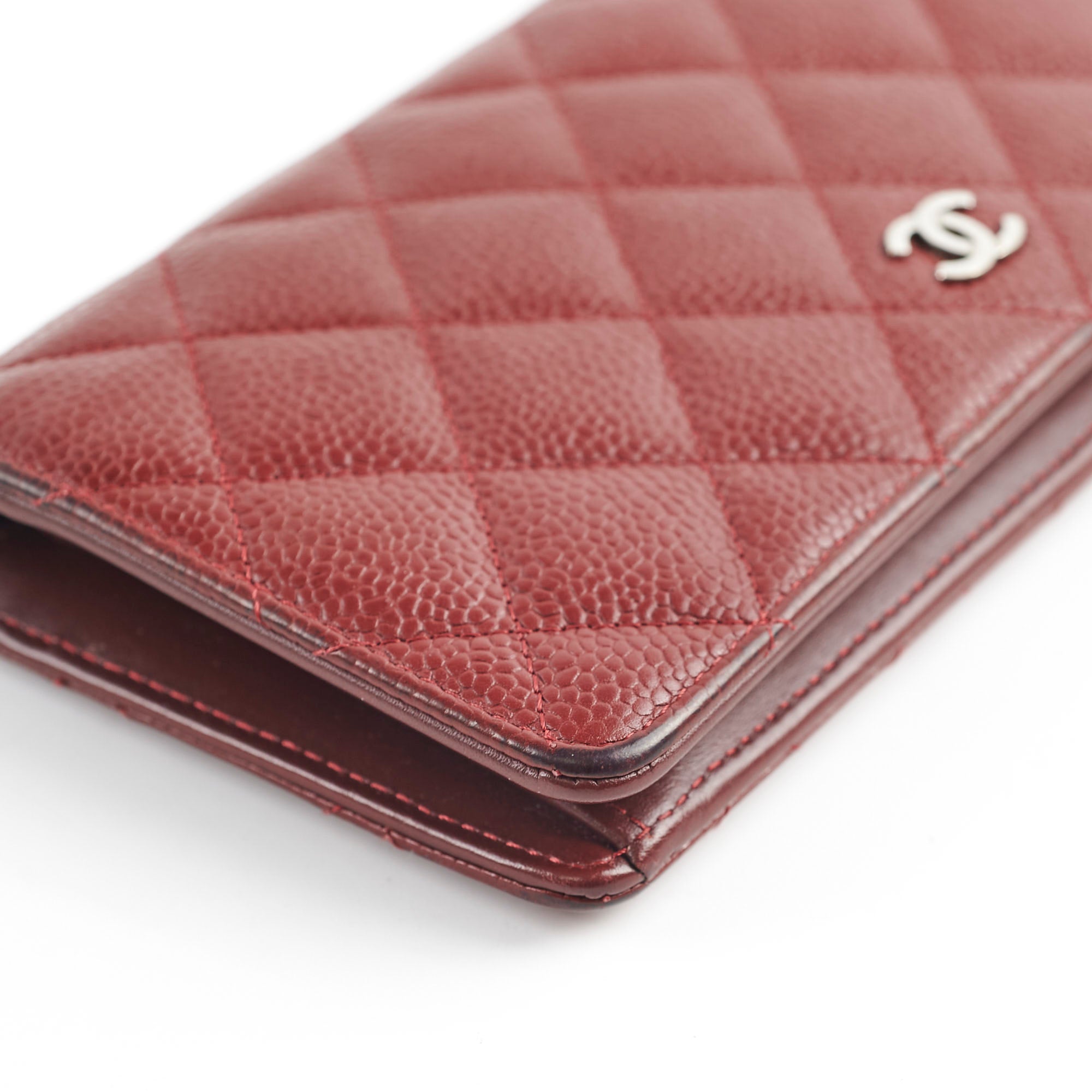 Chanel Classic Flap Long Wallet in Red Caviar Leather - Series 18 | Luxury Women's Wallet for Everyday Use & Special Occasions