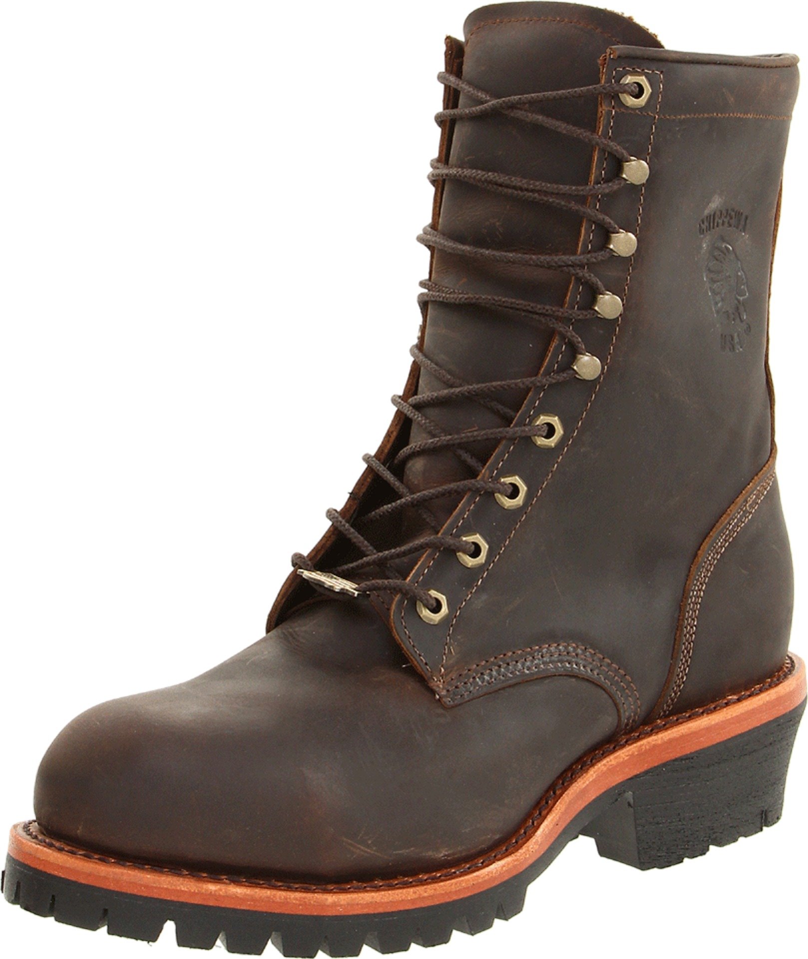 Chippewa Men's Apache Steel Toe Logger Work Boots - Durable Safety Shoes for Construction, Hiking & Outdoor Work