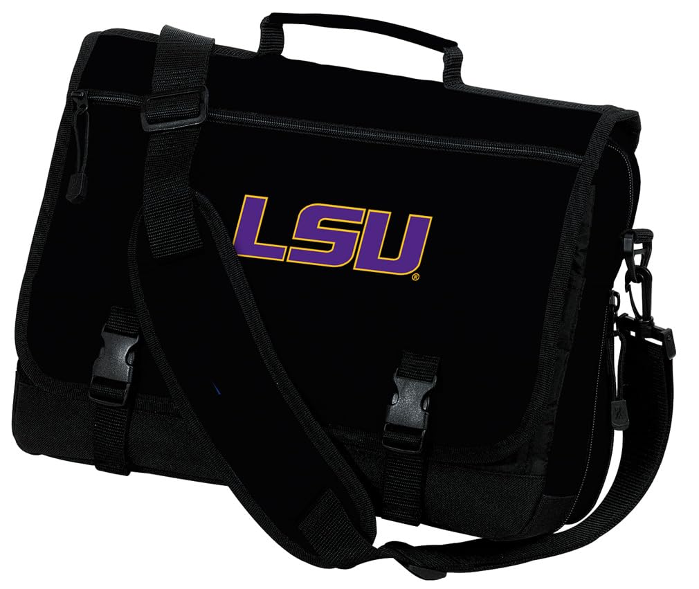 LSU Tigers Laptop Bag - Durable Computer Messenger Bag for School, Work & Travel