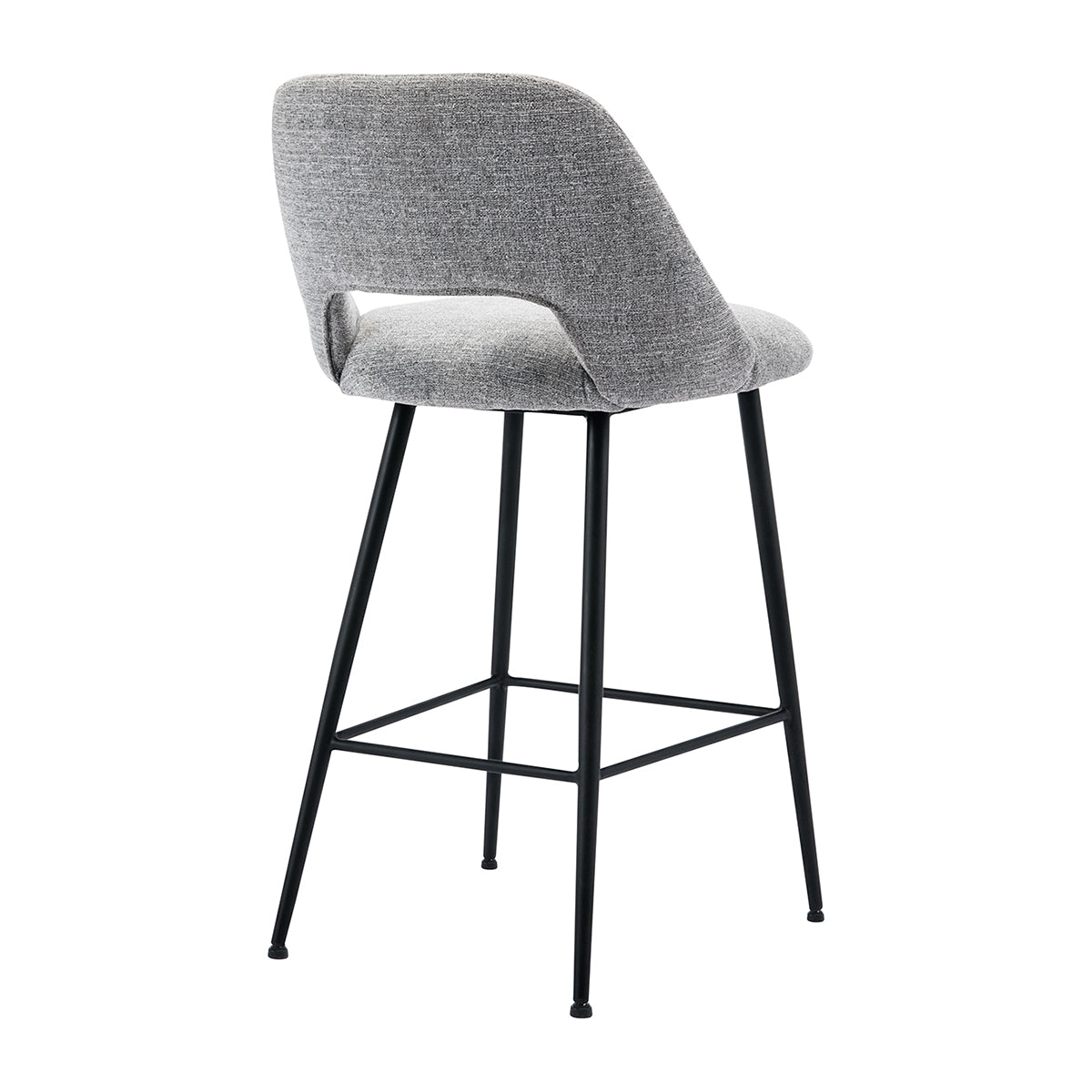 Belmont Fabric Bar Stool - Modern Kitchen Counter Height Stool with Padded Seat, Adjustable Height, and Non-Slip Feet - Perfect for Home Bars, Kitchen Islands, and Breakfast Nooks