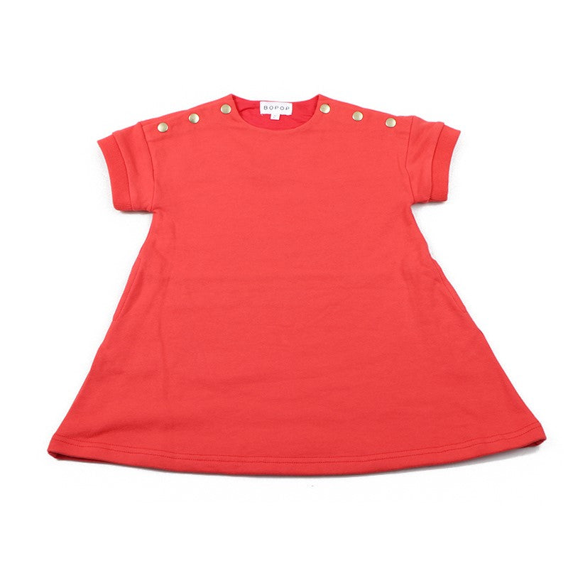 Bopop Snap Collection 3/4 Sleeve Floral Dress Coral - Perfect for Spring Outfits, Casual Wear & Summer Dresses for Women
