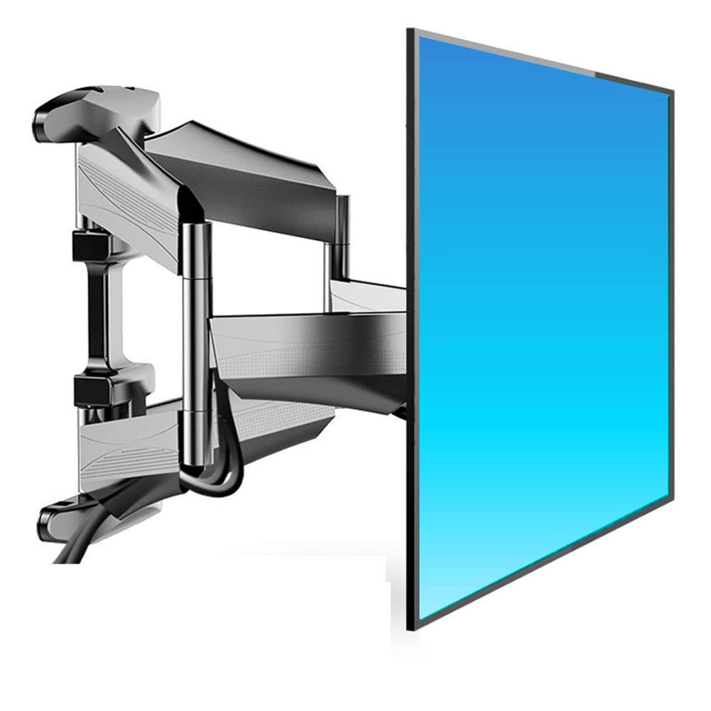 Universal TV Wall Mount Bracket for 32-55 Inch Screens - Heavy Duty Tilt & Swivel Full Motion Arm with VESA Compatibility - Perfect for Flat & Curved TVs in Living Room, Bedroom or Office (Black)