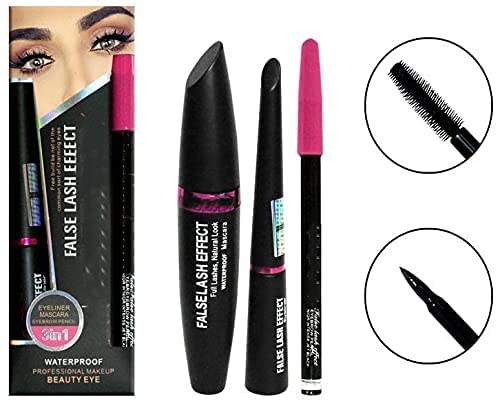 Beggie Professional Waterproof Makeup Set - Eyeliner, Mascara, Eyebrow Pencil & Matte Liquid Lipstick (Red Edition, 4-Piece Kit with Lashes) | Perfect for Party, Wedding & Special Occasion Makeup