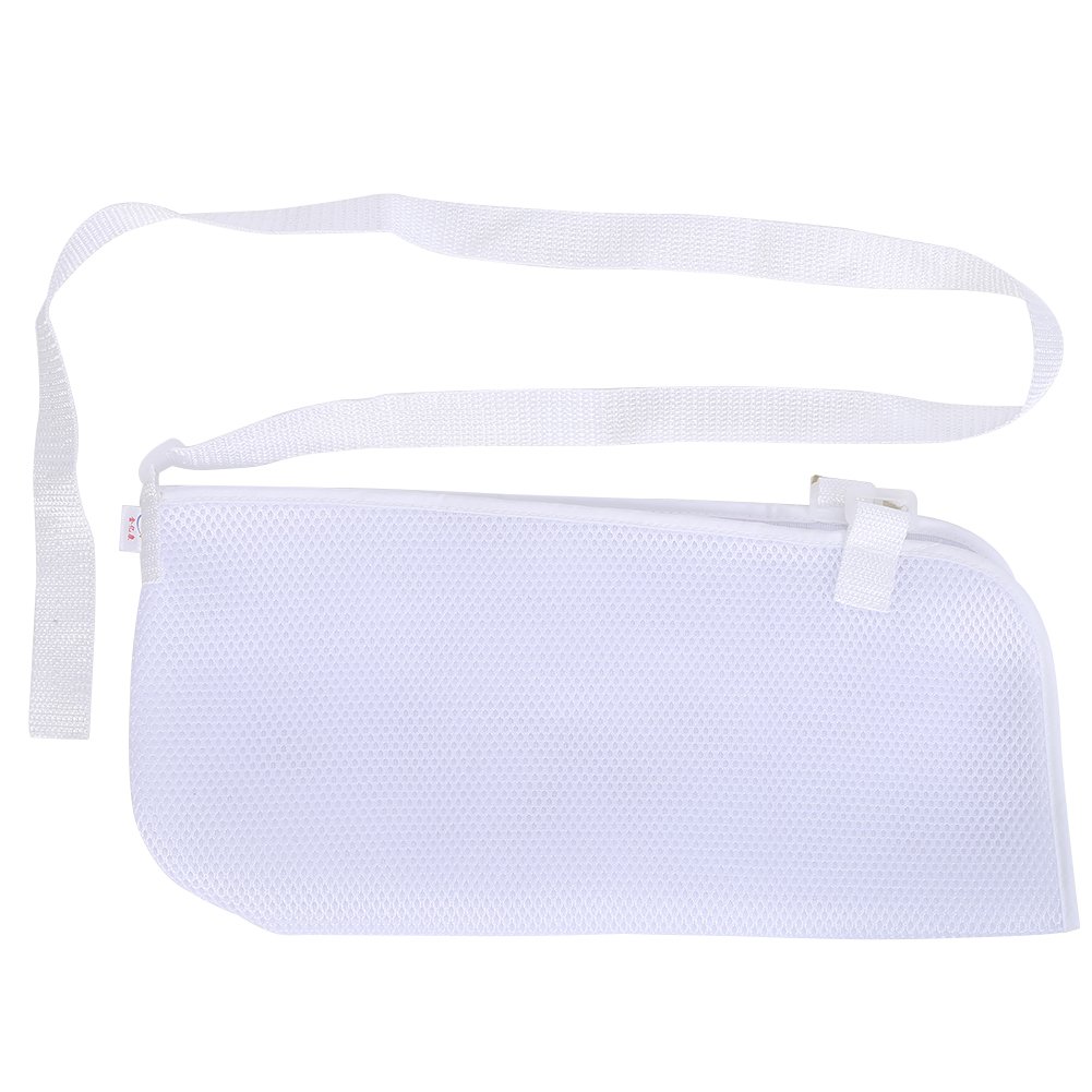 Adjustable Arm Sling Support Brace - Comfortable Shoulder & Elbow Immobilizer for Sprains, Fractures, Rotator Cuff Injuries (White) - Ideal for Post-Surgery Recovery & Daily Mobility Support