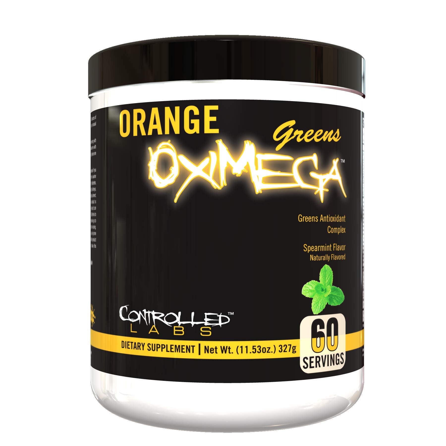 Controlled Labs Orange OxiMega Greens Spearmint Powder - 0.72 lb (326g) Superfood Supplement for Immune Support & Detox - Perfect for Smoothies, Shakes & Daily Wellness