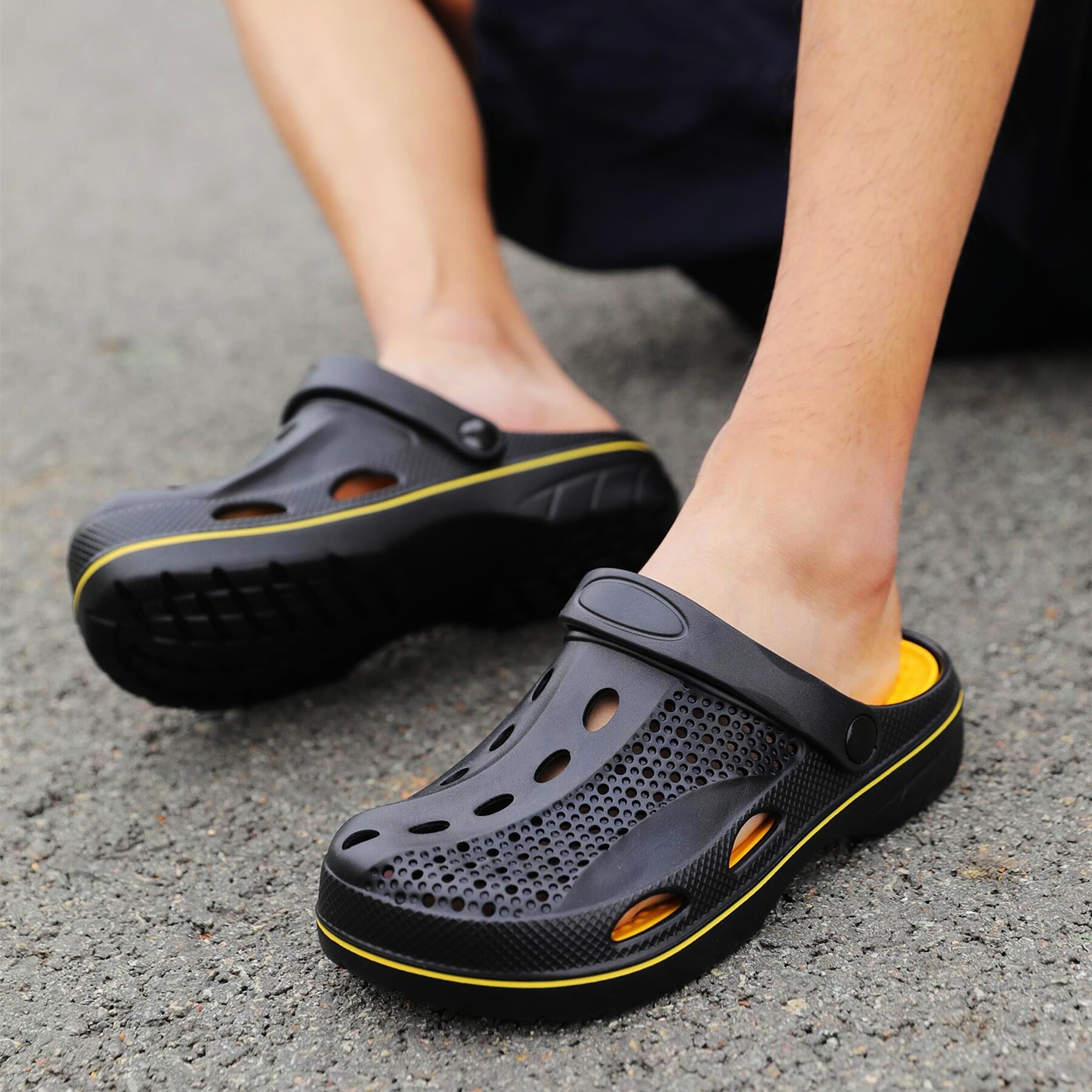 **SOSOWHLTE Arch Support Clogs for Men & Women – Slip-On Garden Shoes with Removable Cushion Insole – Comfortable Outdoor Beach Slippers for Walking, Gardening & Relaxation**