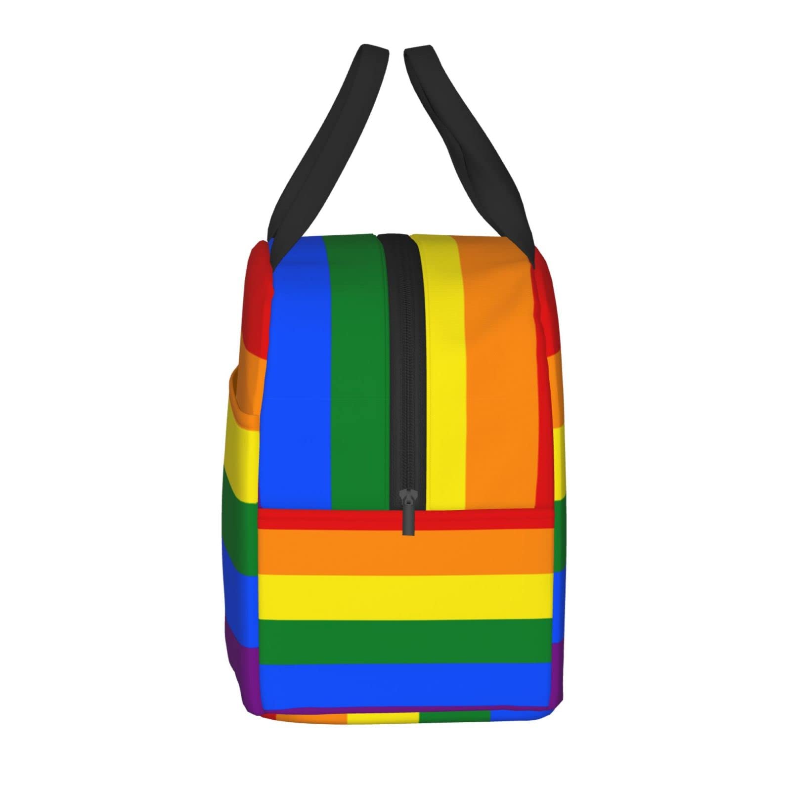 Rainbow Insulated Lunch Box for Kids - Reusable Thermal Lunch Bag for Boys & Girls, Perfect for School, Camping, Hiking, Picnic, Beach & Travel - Ideal for Keeping Meals Fresh All Day