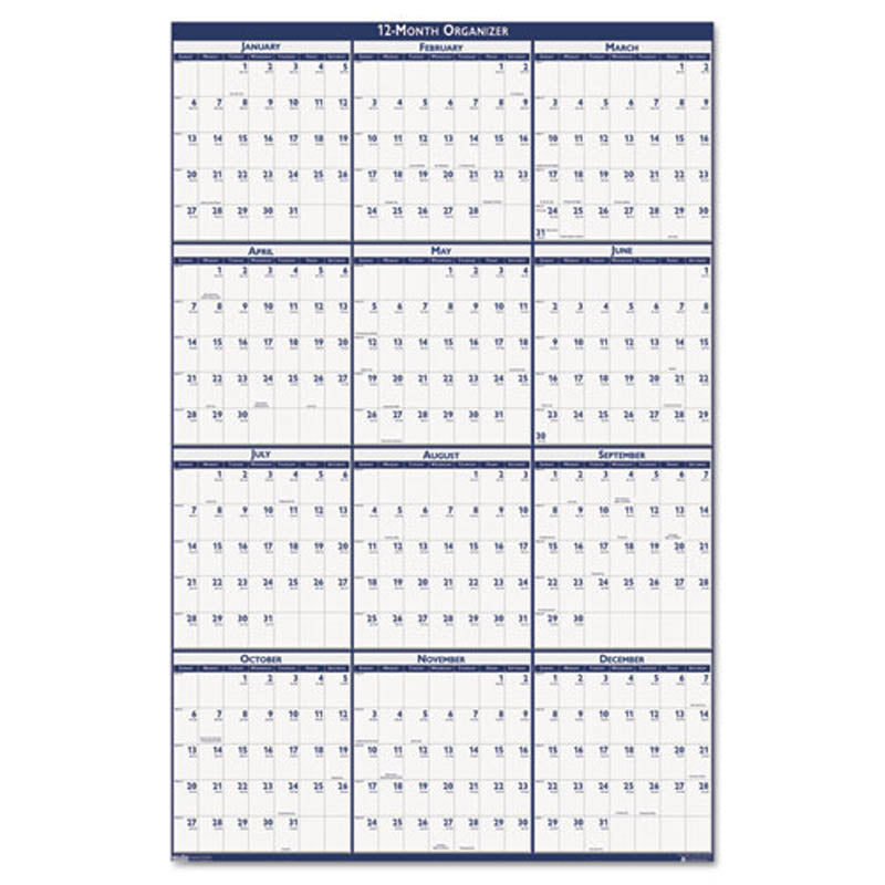 2026 Jumbo Laminated Write On/Wipe Off Wall Calendar - 66 x 33 Inches | Yearly Planner for Office, Classroom & Home Organization | Dry Erase Surface for Easy Updates