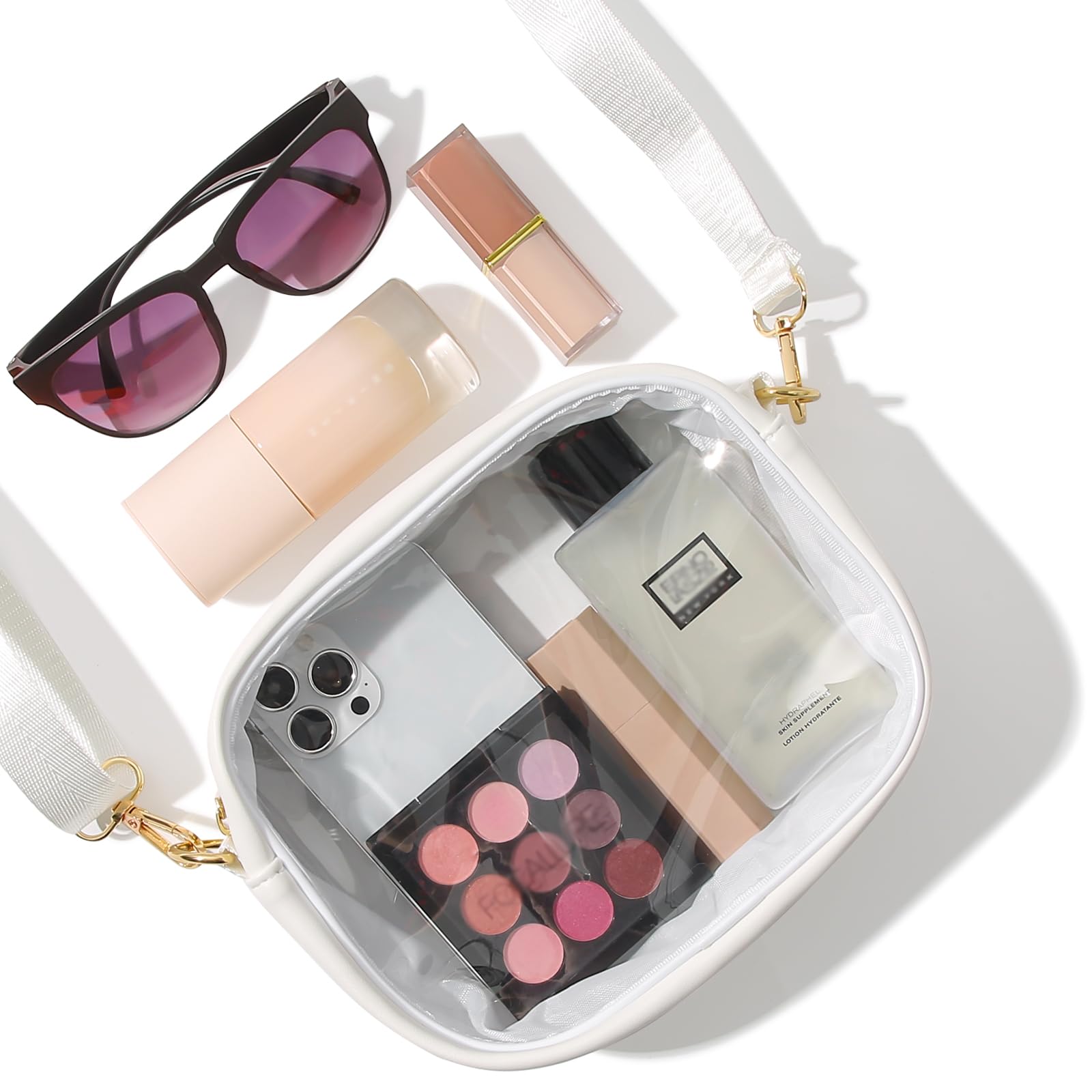 TOBVZOO Clear Stadium Bag Approved for Concerts & Sports Events - Crossbody Transparent Purse for Men & Women - Perfect for NFL Games, Music Festivals & Theme Parks