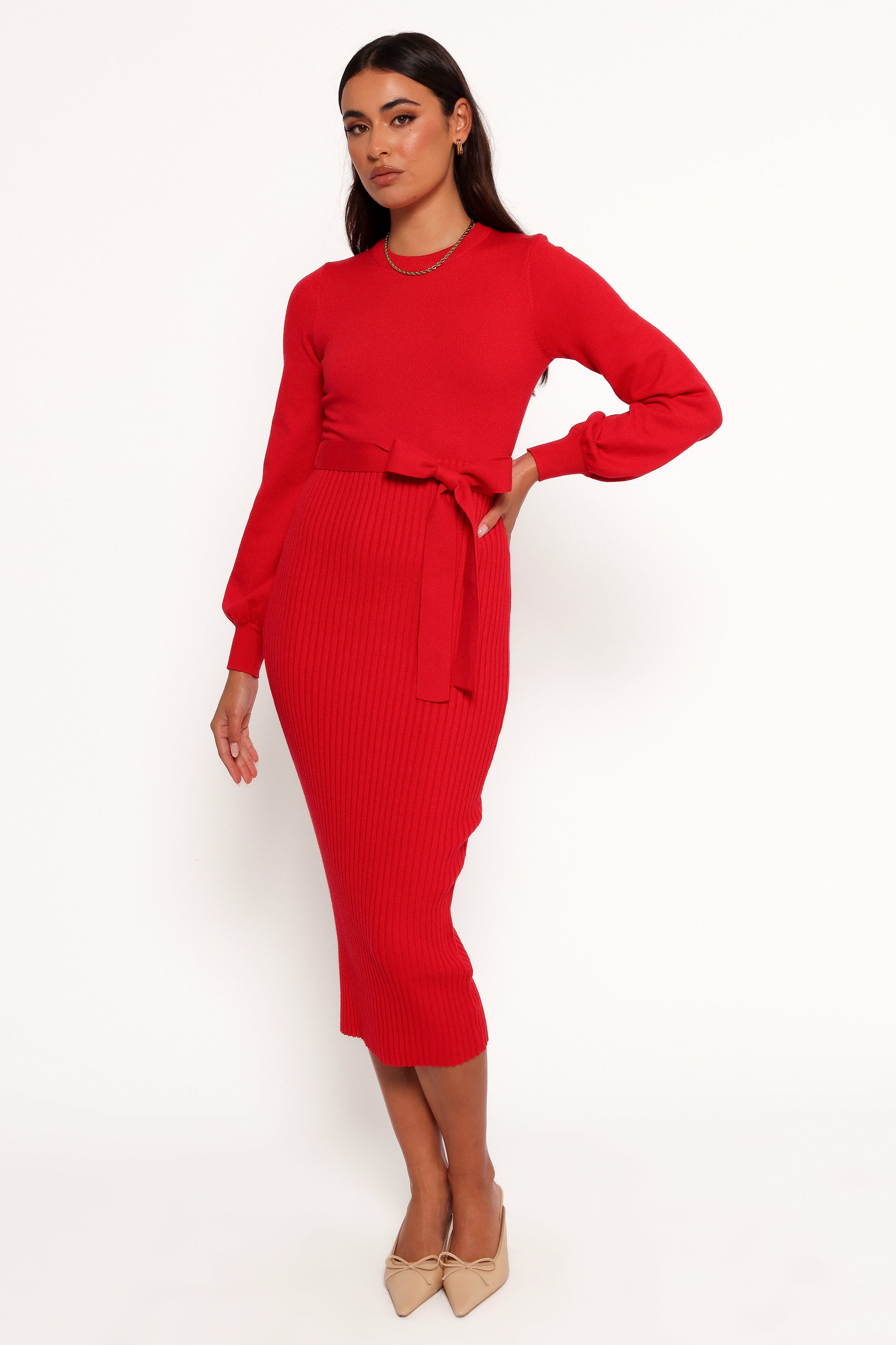 Helena Dress - Women's Flowy Red Summer Dress for Casual Wear, Beach Vacation & Date Night