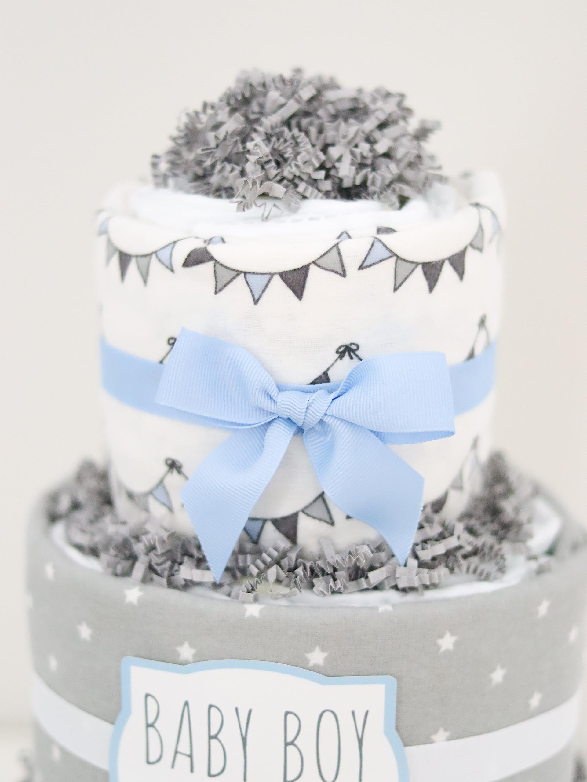 Handmade Safari Diaper Cake for Baby Shower - Perfect Newborn Gift for Boys - Baby Blossom Company | Gender Reveal, Nursery Decor & Unique Baby Gift Idea