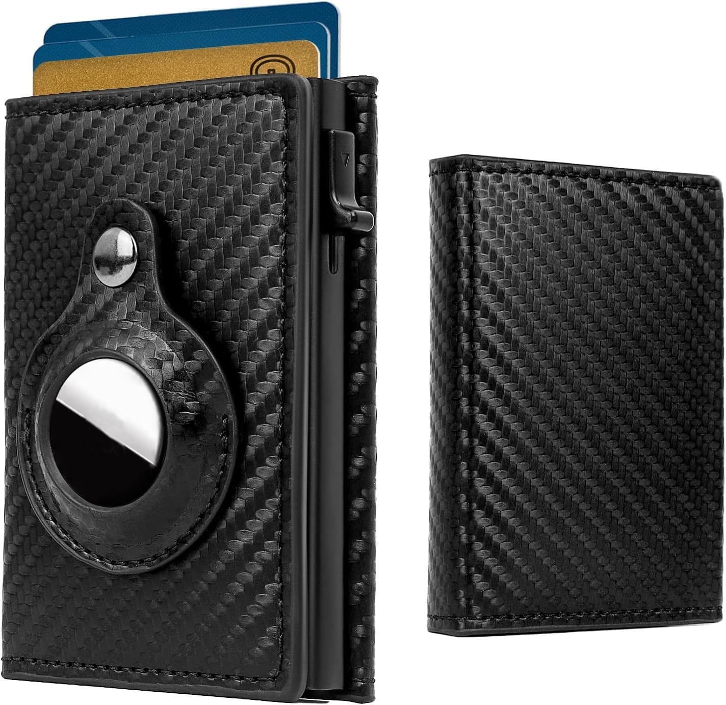 FADACHY Slim RFID Blocking Carbon Fiber Wallet for Men & Women - Minimalist Credit Card Holder with ID Window - Secure & Stylish for Everyday Use, Travel & Business