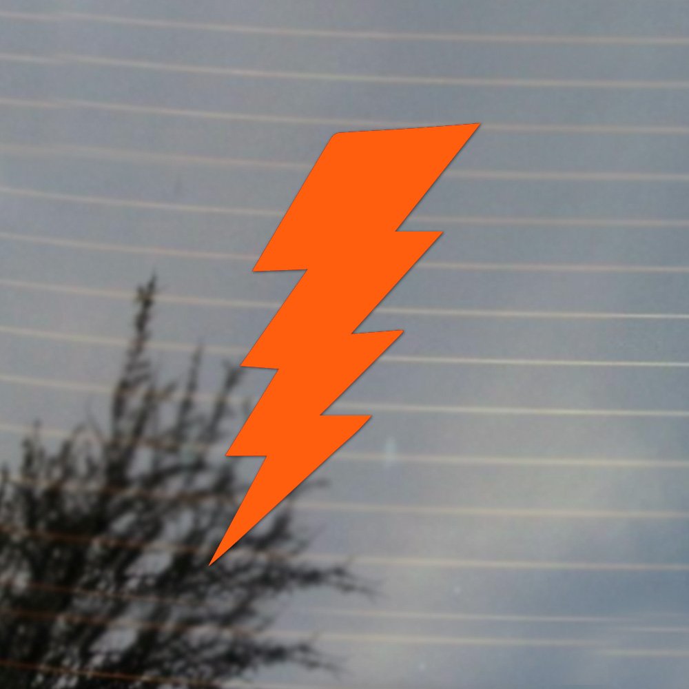 Lightning Bolt Vinyl Decal Stickers - Orange Cosplay Accessories, Fan Gear & Car Decals for Windows, Laptops, Phones - Perfect for Halloween Costumes, Comic Con & DIY Projects