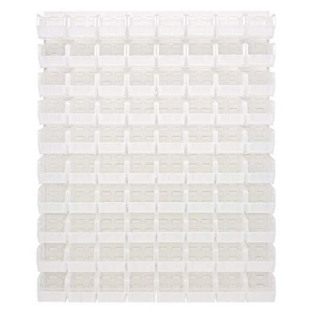 Quantum Storage Systems QLP-4861HC-230-80CL White Louvered Panel Storage System with Bins - 48