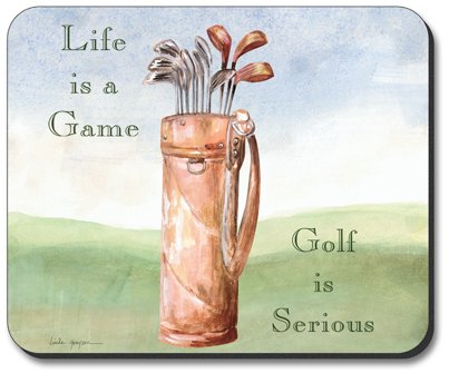 Premium Golf-Themed Art Plates Mouse Pad - Non-Slip Desk Mat for Office, Gaming & Computer Use - Perfect Gift for Golf Lovers & Enthusiasts