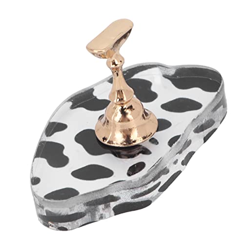 Professional Gold Nail Display Stand for Acrylic Nail Art - Portable Nail Tip Practice Stand with Holder for DIY Home Salon & Beginner Nail Artists - Perfect for Nail Art Practice, Salon Display & Beauty Training