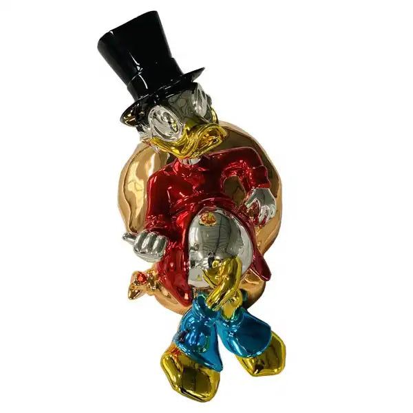 Uncle Scrooge McDuck Millionaire Statue Collectible - Disney DuckTales Decor for Home Office & Disney Fan Gift