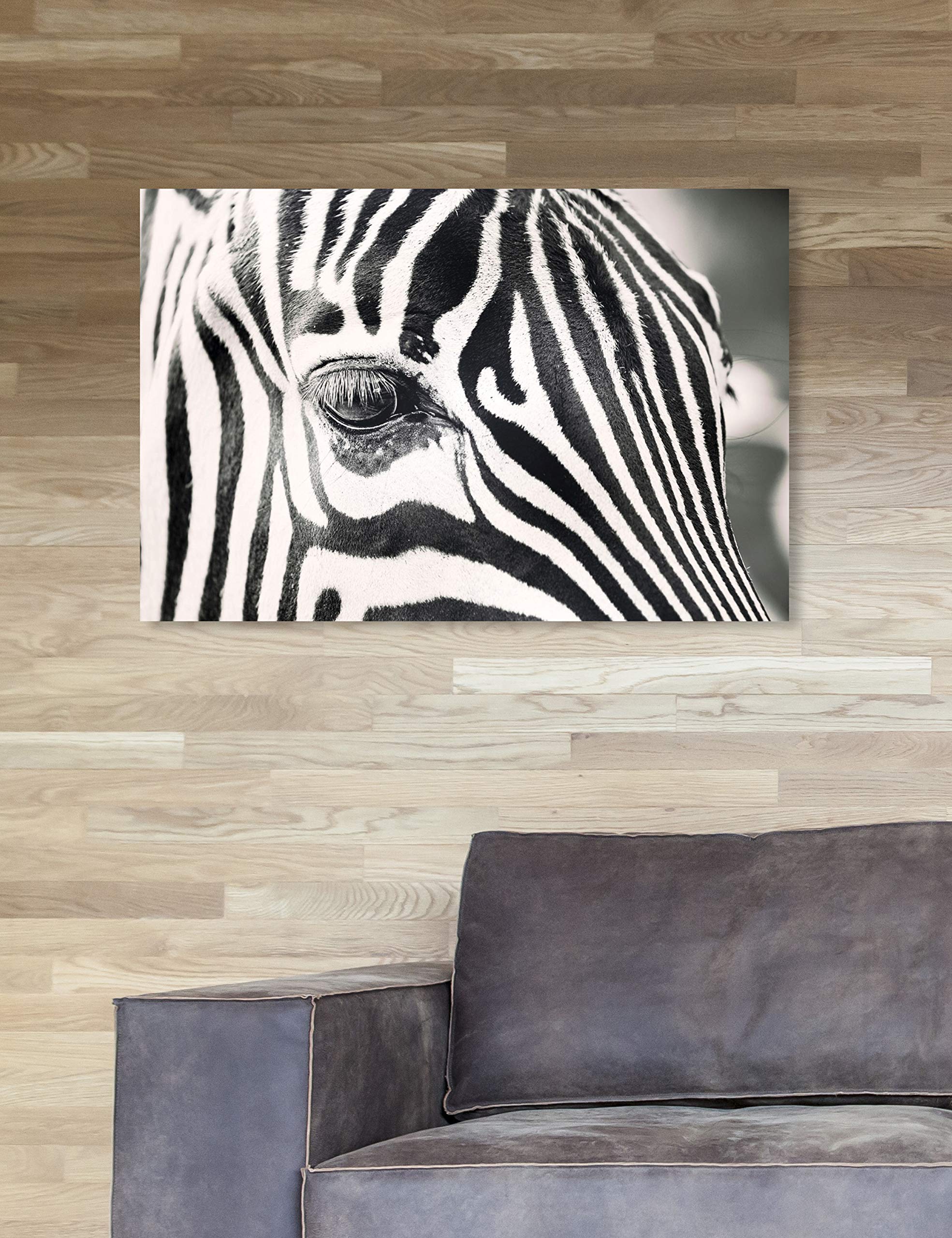 Oliver Gal Artist Co. Natural Stripes Animals Wall Art Canvas Print - Black & White Home Decor, 24x16 Inches - Perfect for Living Room, Bedroom & Office Wall Decor