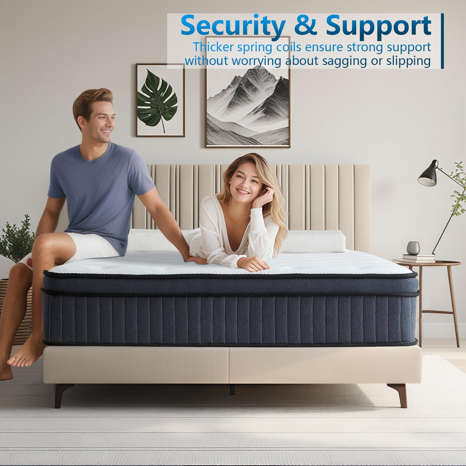 12 Inch Full Size Hybrid Mattress - Memory Foam & Pocket Spring for Motion Isolation, Edge Support & Pressure Relief - Medium Firm CertiPUR-US Certified - Perfect for Guest Rooms, Dorms & Small Bedrooms