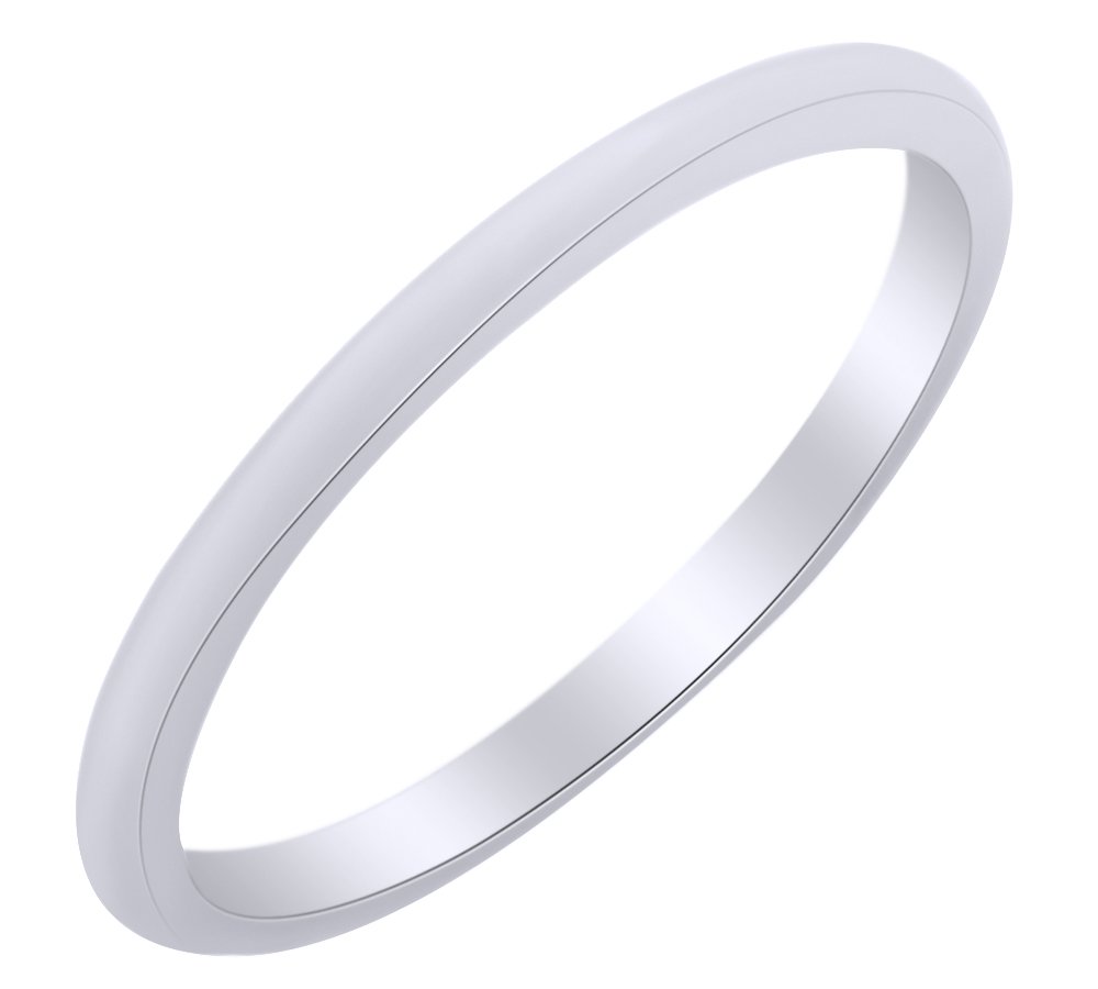 Affy 2mm Comfort Fit Wedding Band Ring - 10k Solid Gold for Men & Women - Perfect for Engagement, Anniversary, and Everyday Wear