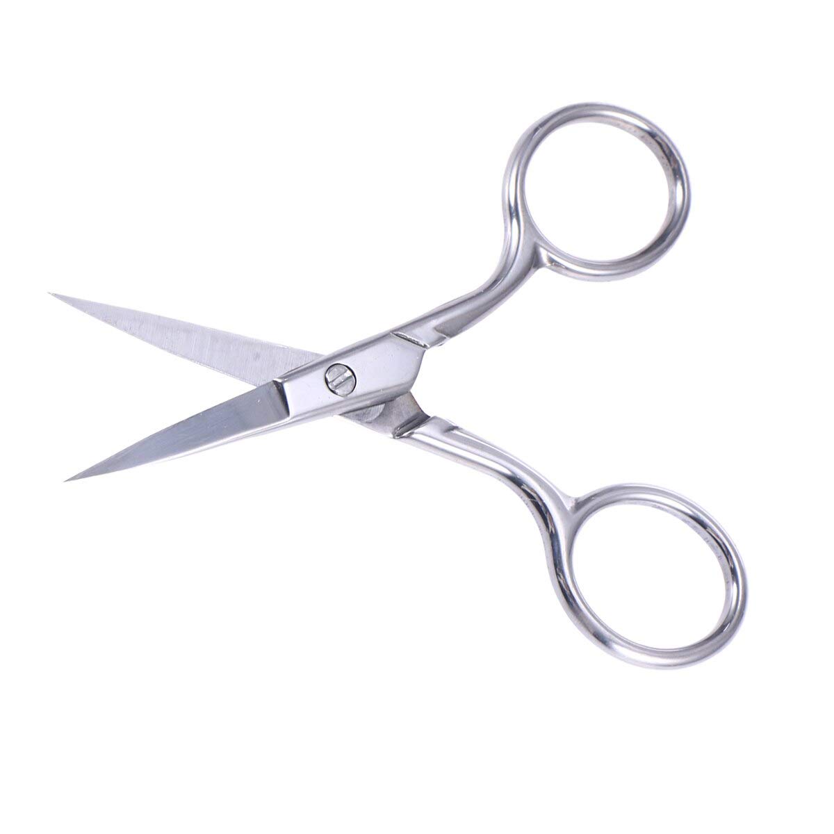 Professional 4.5 Inch Stainless Steel Eyebrow Scissors - Ultra Sharp Tip for Precise Hair Trimming, Tweezing & Makeup - Perfect for Eyebrow Grooming, Facial Hair Removal & Beauty Salon Use