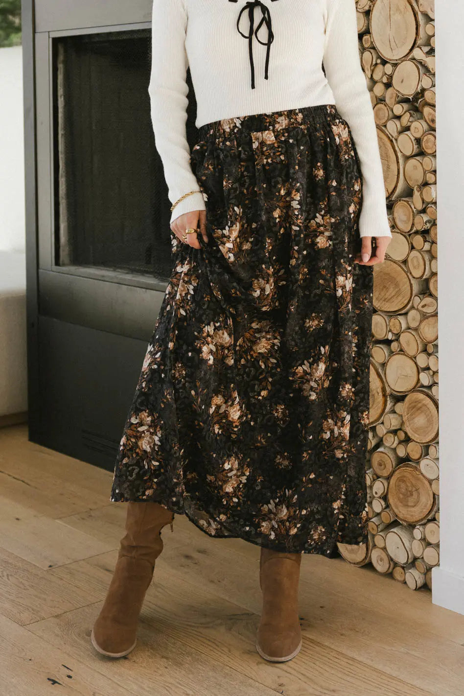 Llara Floral Maxi Skirt for Women - Elegant Long Flowy Summer Skirt with Floral Print | Perfect for Beach, Vacation, and Boho Outfits