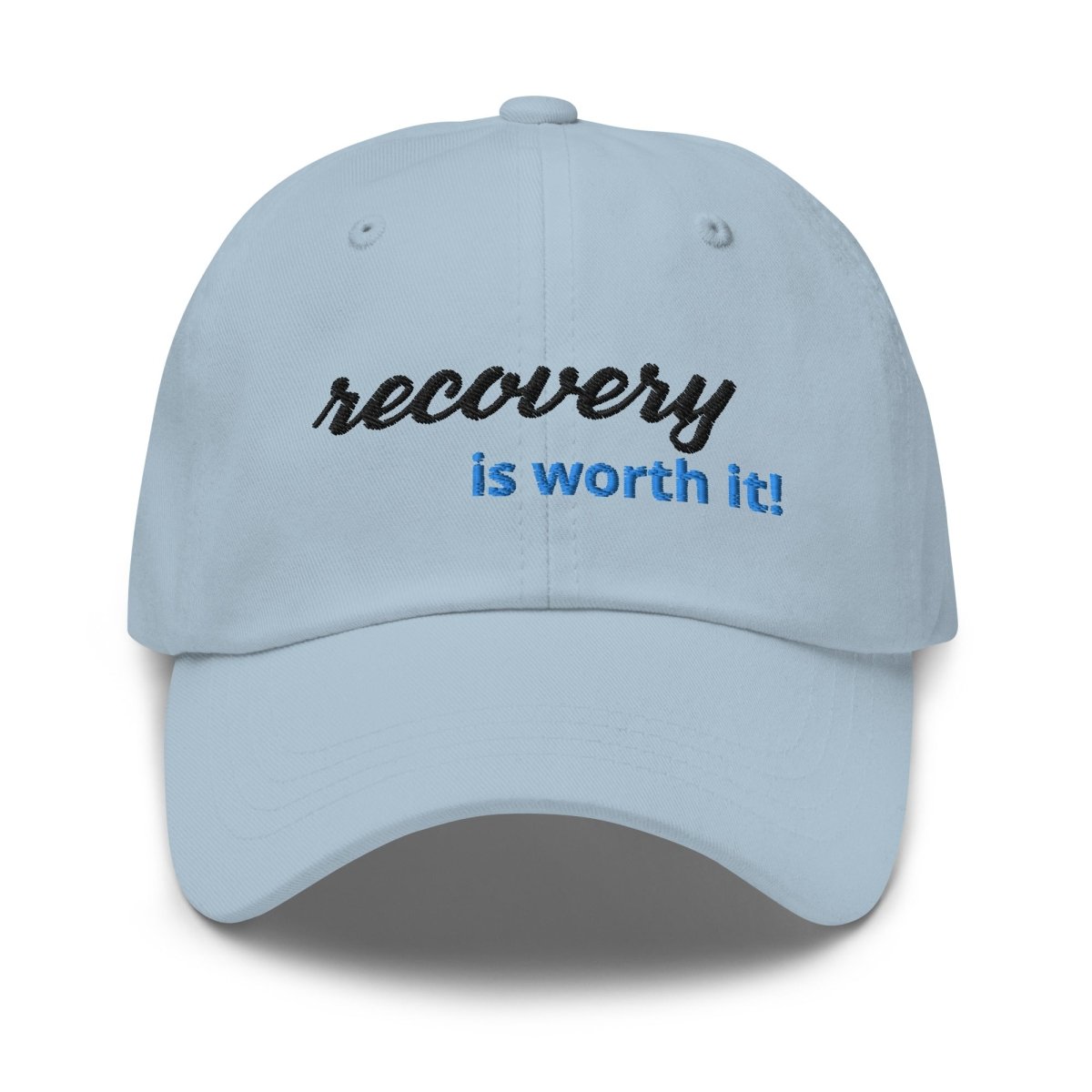Recovery is Worth It Dad Hat - Stylish & Inspirational Baseball Cap for Addiction Recovery Support - Perfect for Sober Living, AA Meetings & Everyday Wear