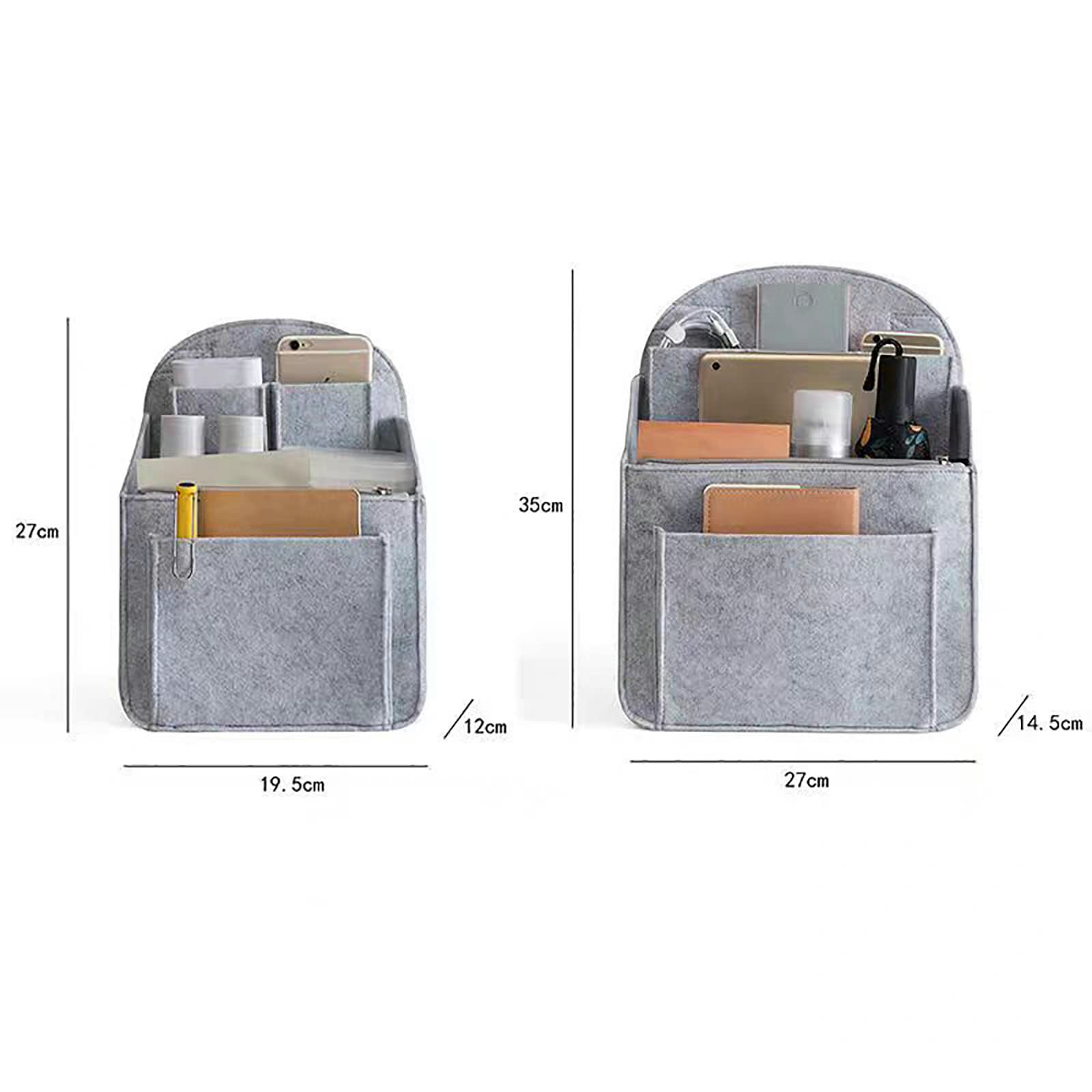 Lightweight Nylon Mini Backpack Organizer Insert - Felt Bag Divider for Rucksack, Purse & Shoulder Bags (Color-E S) | Perfect for Travel, Work & Daily Commute Organization