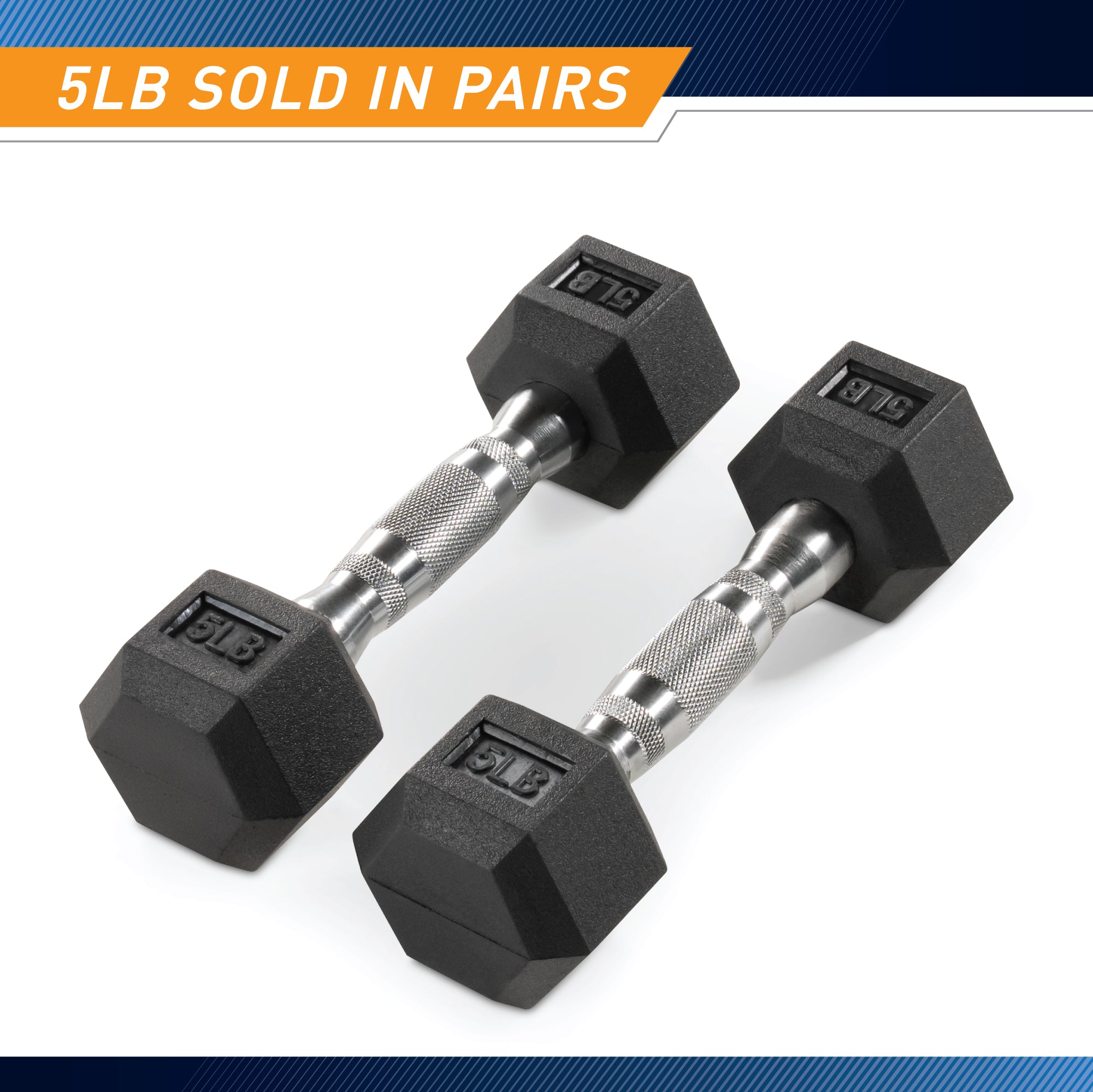 Marcy 5lb Rubber Hex Dumbbell Pair - Non-Slip Grip for Home Gym, Strength Training & Workouts | Perfect for Weightlifting, CrossFit & Fitness Enthusiasts