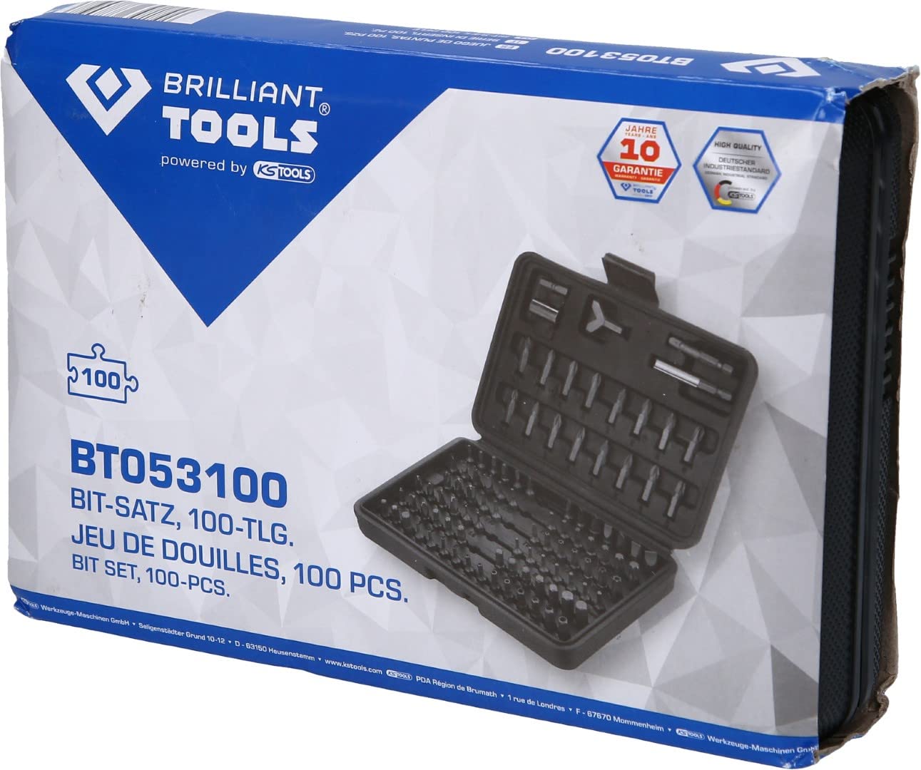 BRILLIANT TOOLS BT053100 100-Piece Bit Set - for DIY & Professional Use