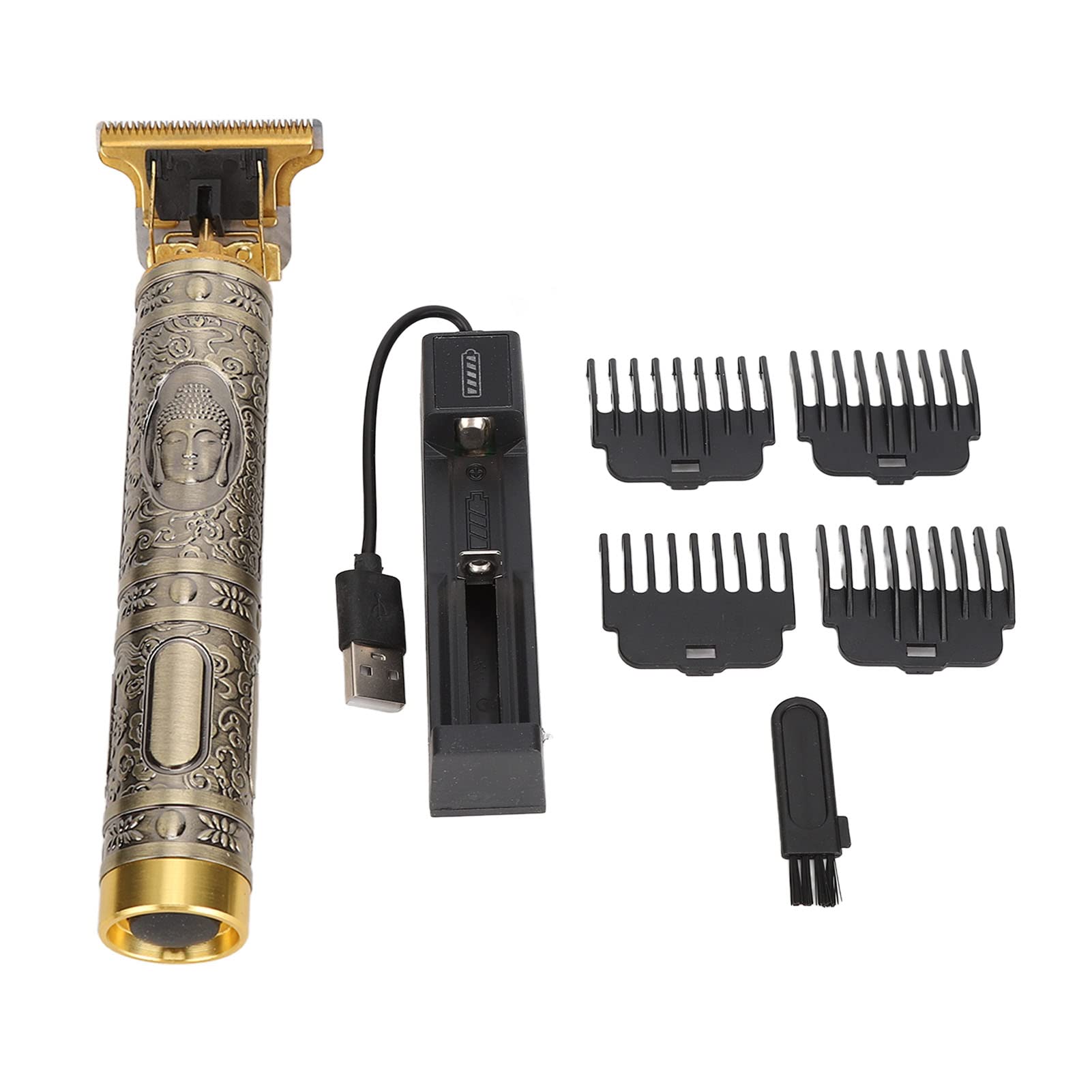 Professional USB Rechargeable Electric Hair Trimmer for Men - Bald Head & Beard Grooming Kit with Precision Blades - Perfect for Home, Salon & Travel Use