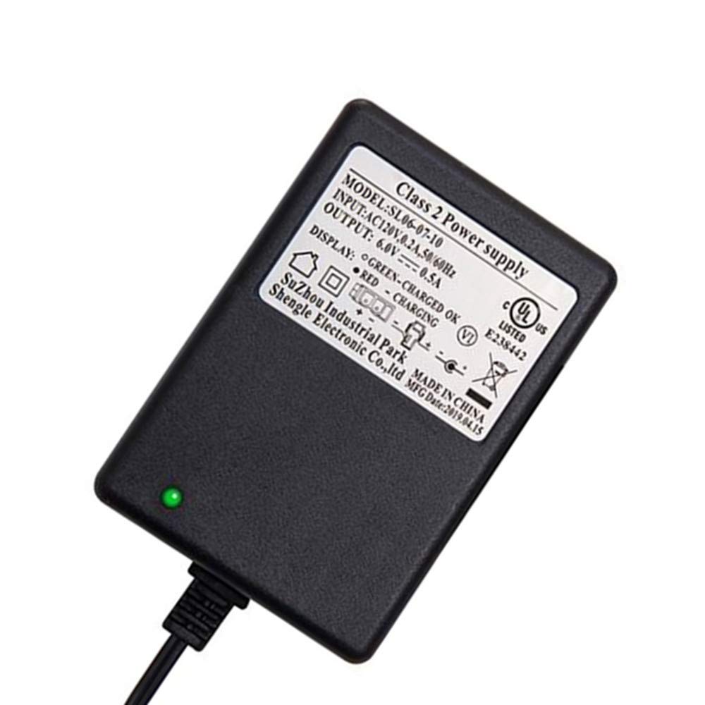 6V Universal Battery Charger for Kids Ride-On Toys - Compatible with Wrangler, SUV, Kid Trax, Dynacraft & More - Power Supply for Electric Toy Cars - Perfect for Home, Backyard & Outdoor Play