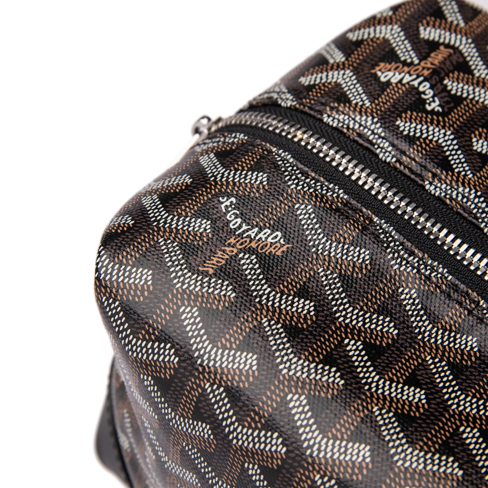 Goyard Bowling 25 Black Leather Toiletry Bag for Men & Women | Travel Cosmetic Organizer | Luxury Waterproof Wash Bag for Gym, Vacation & Business Trips
