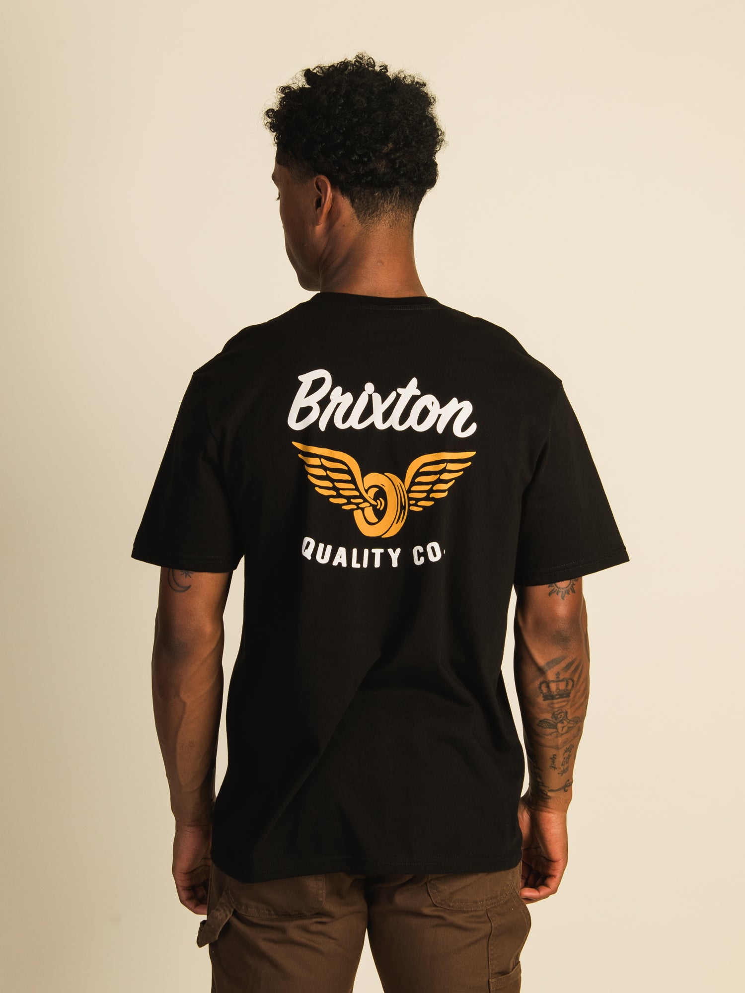 BRIXTON AMES Men's Graphic T-Shirt - Soft Cotton Short Sleeve Tee for Casual Wear & Street Style | Perfect for Everyday Outfits, Parties, and Weekend Hangouts