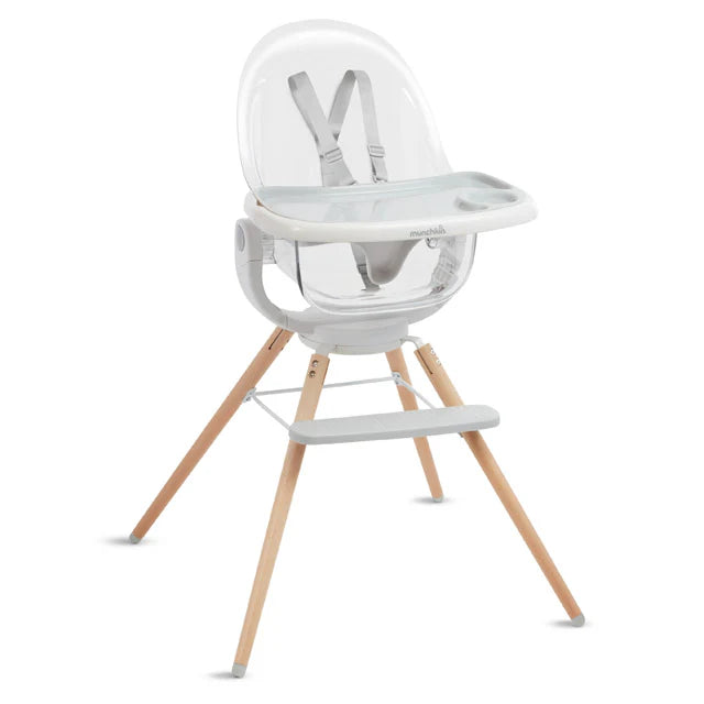 360° Swivel Cloud High Chair with Clear Seat - Adjustable Height & Easy Clean for Babies & Toddlers | Perfect for Dining, Feeding & Playtime at Home
