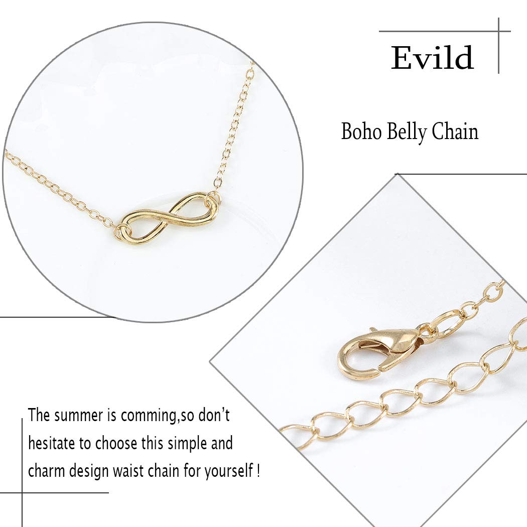 Boho Bikini Waist Chain - Minimalist Summer Belly Jewelry for Women | Beach Body Accessories for Swimwear, Music Festivals & Vacation Style