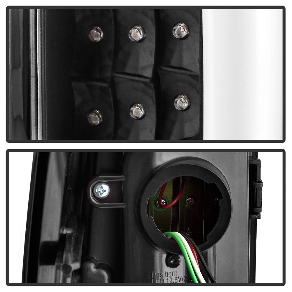 Xtune LED Tail Lights for Cars - Black (ALT-ON-CCO04-LED-BK) | High Visibility Brake Lights | Perfect for Night Driving & Enhanced Vehicle Safety