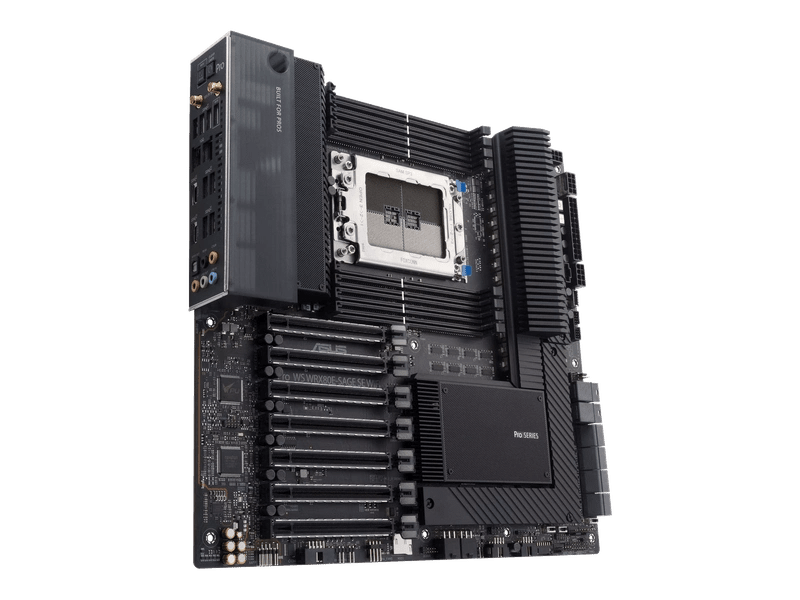 ASUS AMD Pro WS WRX80E-SAGE SE WiFi Workstation Motherboard - AMD WRX80 Chipset, 8-Channel DDR4, PCIe 4.0 - Ideal for 3D Rendering, Video Editing & Engineering Workstations