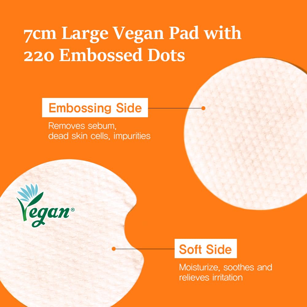 Nightingale C-Toning Exfoliating Peel Pads with Vitamin Complex, AHA BHA PHA & Niacinamide - Korean Skincare for Sebum Control, Skin Texture Improvement | Hypoallergenic & Vegan | Perfect for Daily Exfoliation & Acne-Prone Skin Care