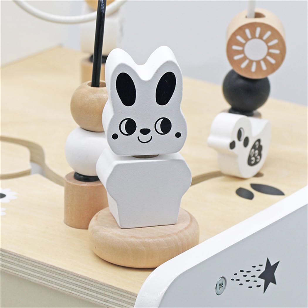 Montessori Baby Walker - 5in1 Wooden Activity Cube for Toddlers 1+ | Learning & Play Toy for Home Daycare