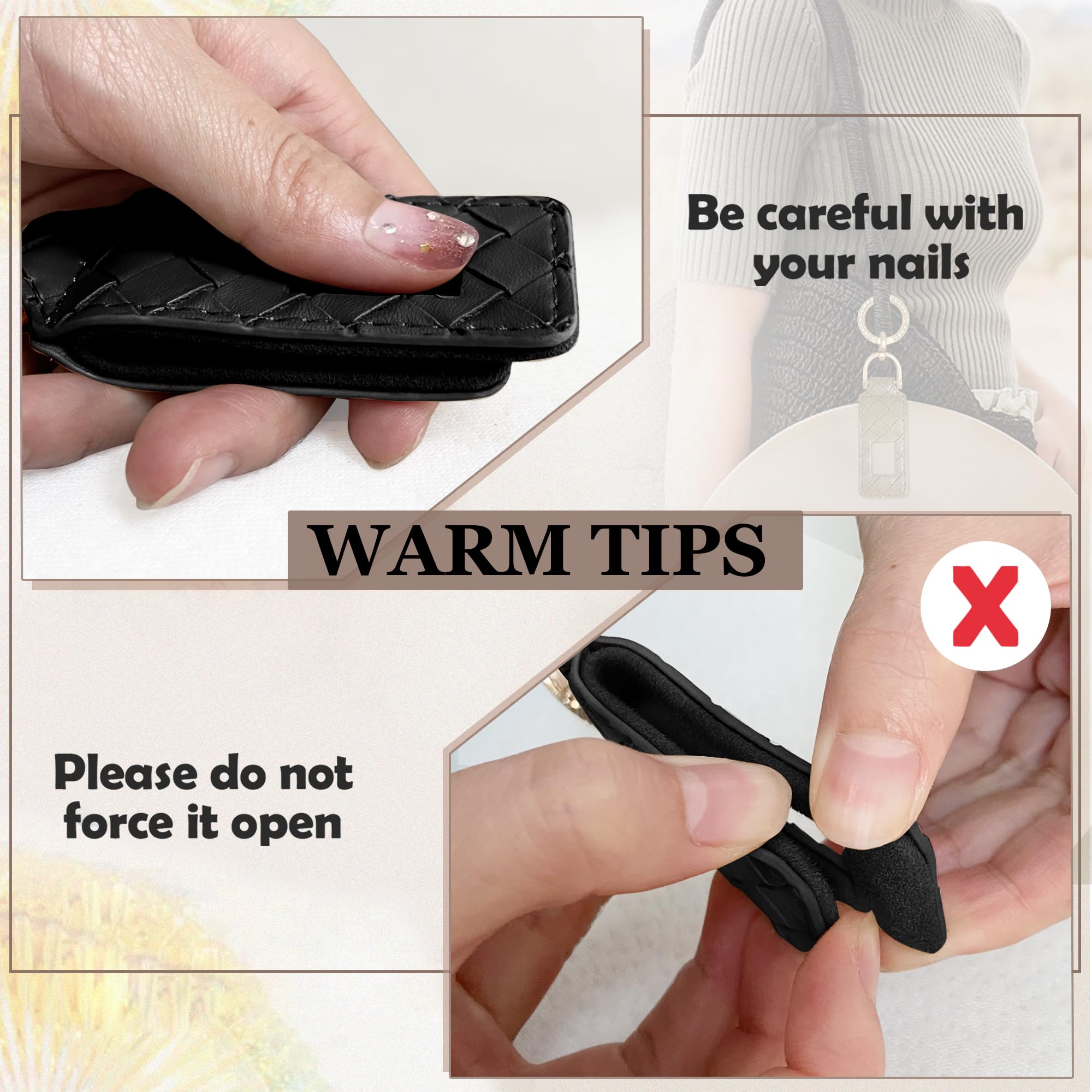 Travel Hat Clip for Backpack, Luggage & Bags - Fashionable PU Leather Non-Magnetic Elastic Hat Holder - Sun Hat Accessories for Outdoor Activities, Hiking & Beach Trips