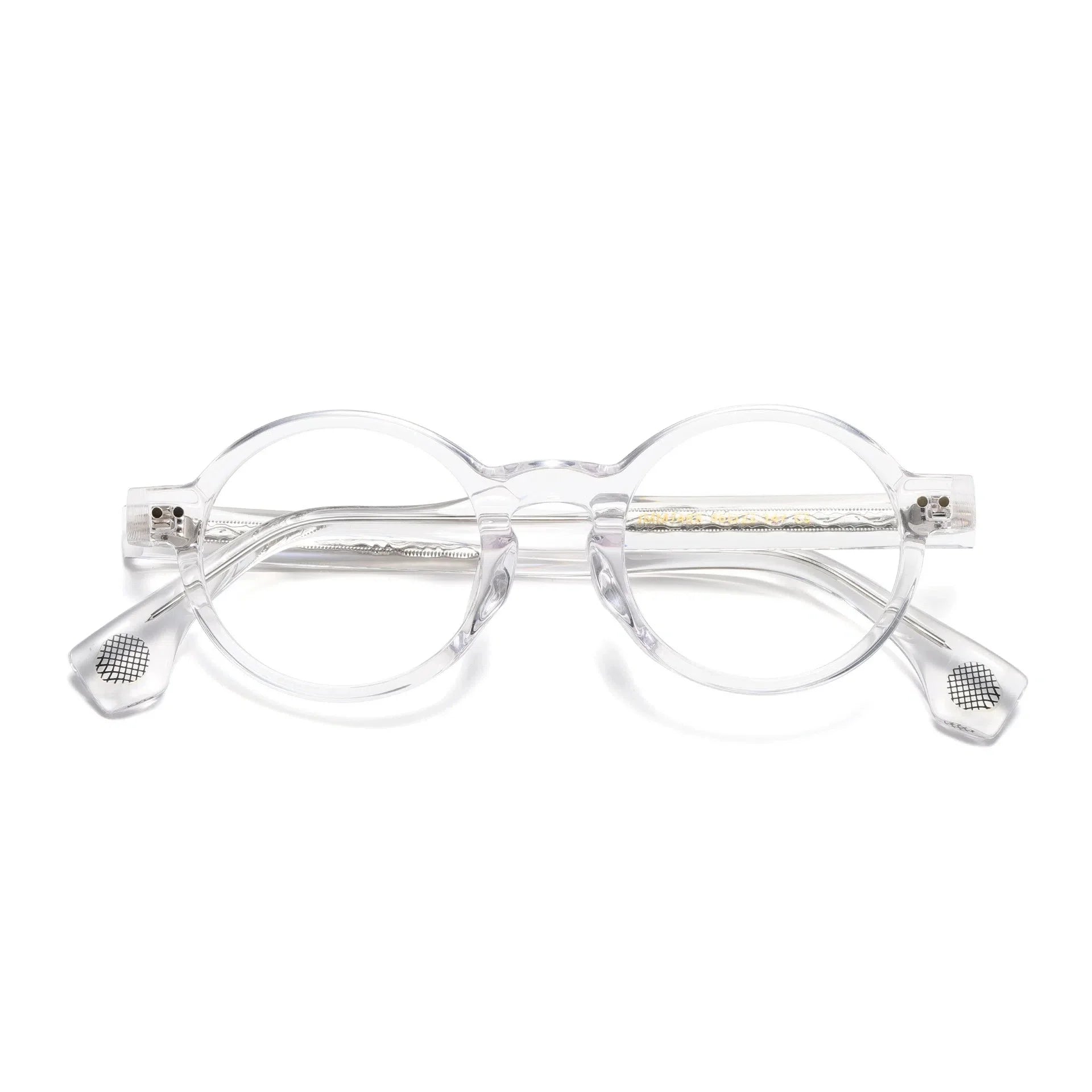 Stylish Unisex Acetate Full Rim Round Eyeglasses with Thick Temples 942741 - Perfect for Reading, Work, and Everyday Fashion Accessory